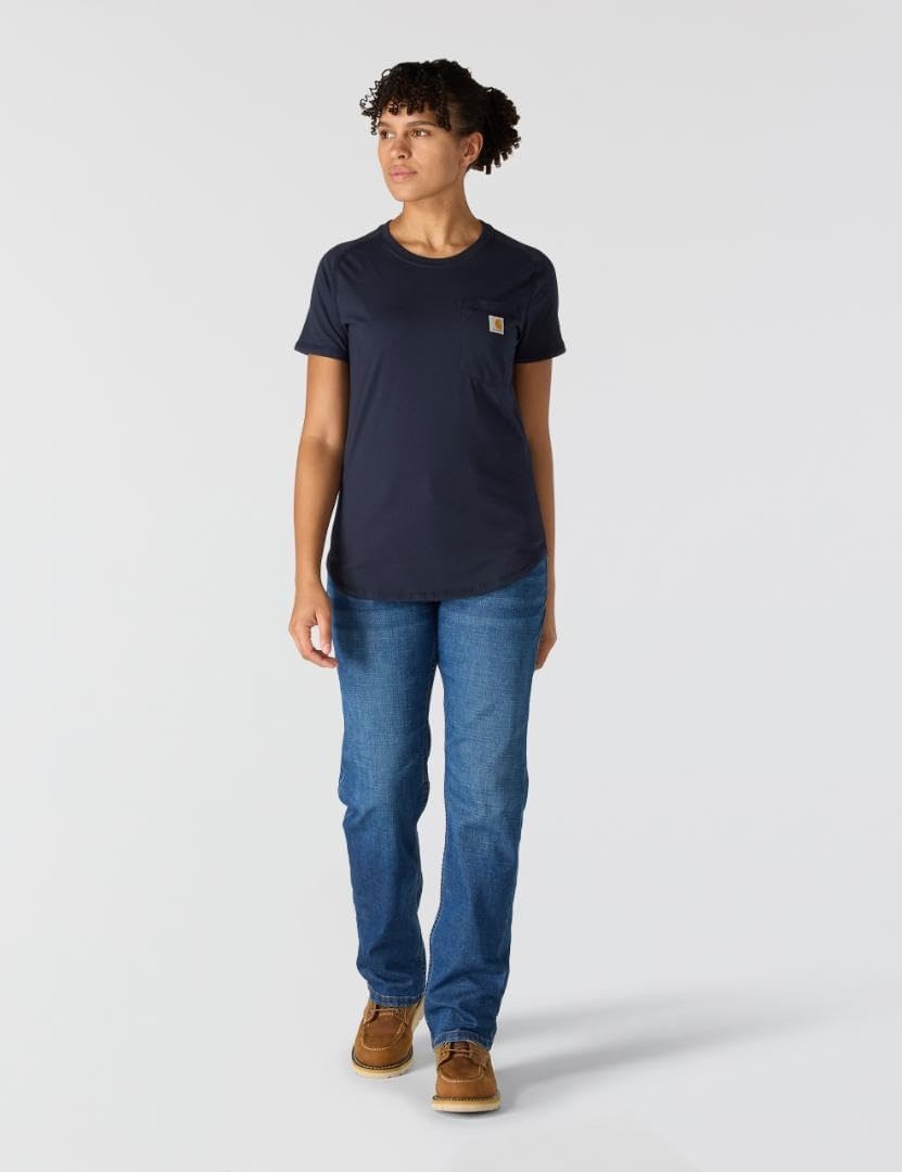 image:imageCarhartt Womens Force Relaxed Fit Midweight Pocket TShirt 105415Navy
