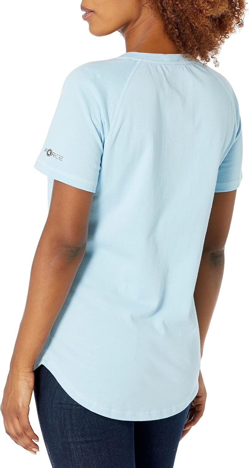image:imageCarhartt Womens Force Relaxed Fit Midweight Pocket TShirt 105415Powder Blue