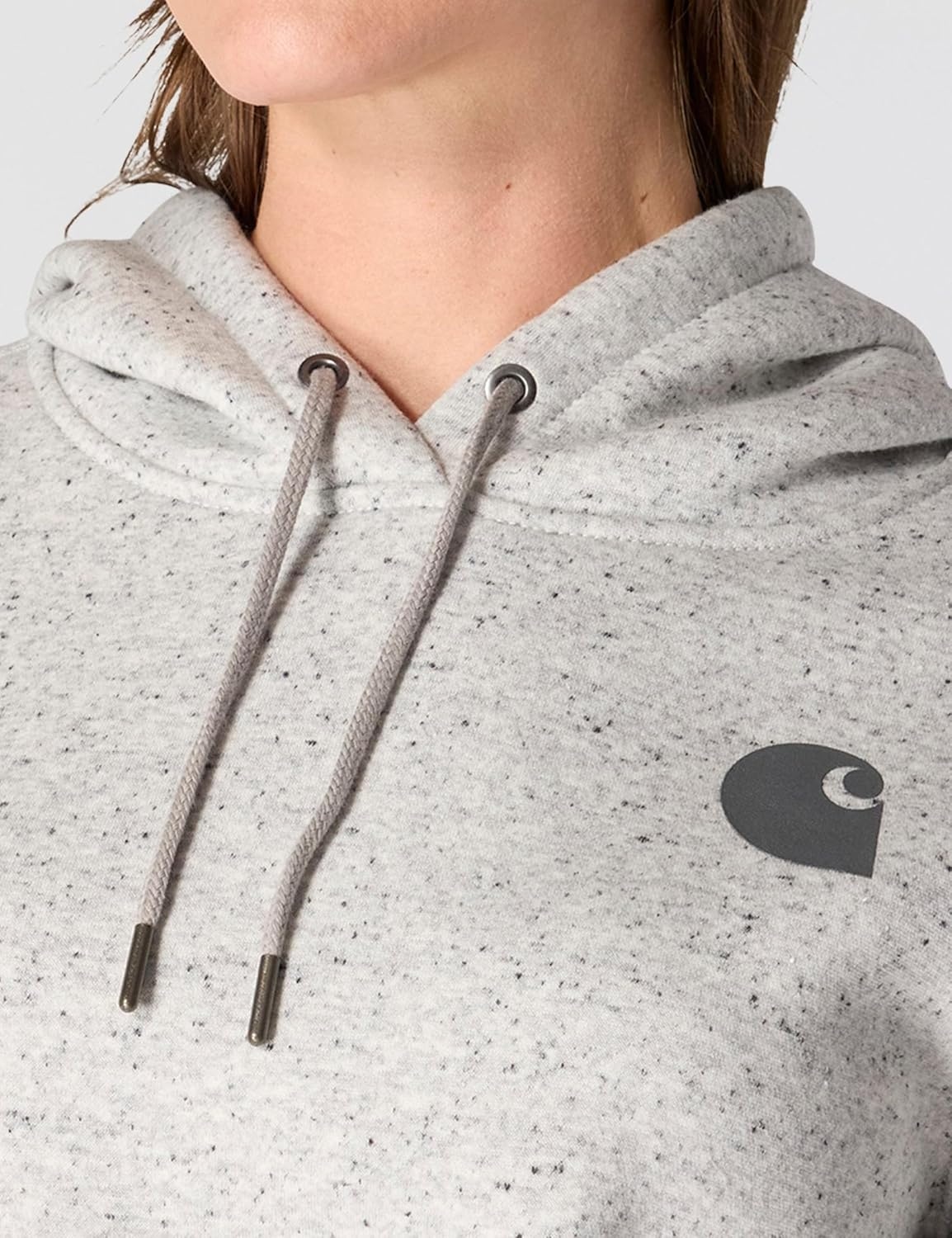 image:imageCarhartt Womens Iconic Clarksburg Logo SweatshirtAsphalt Heather Nep