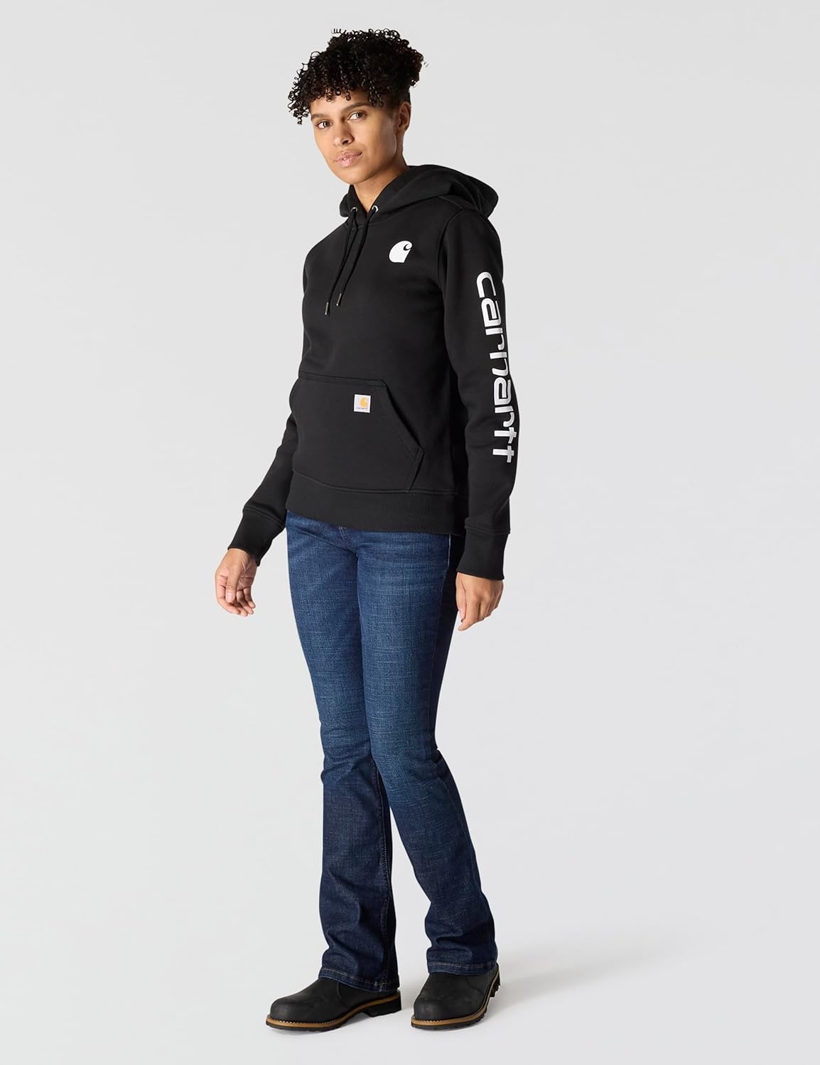 image:imageCarhartt Womens Iconic Clarksburg Logo SweatshirtBlack