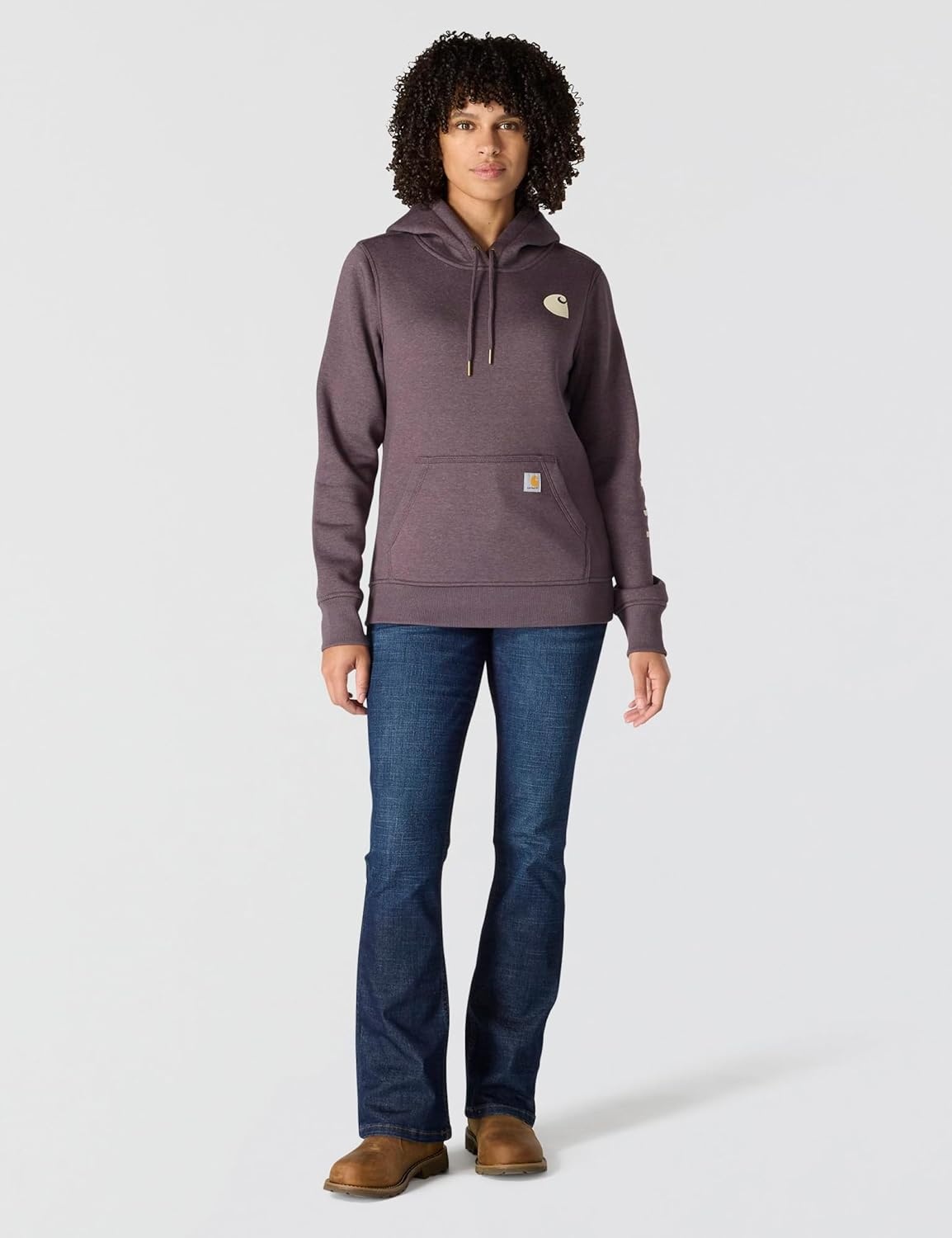 image:imageCarhartt Womens Iconic Clarksburg Logo SweatshirtBlackberry Heather
