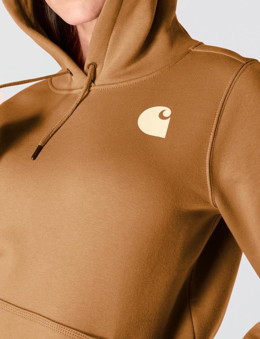 image:imageCarhartt Womens Iconic Clarksburg Logo SweatshirtCarhartt Brown