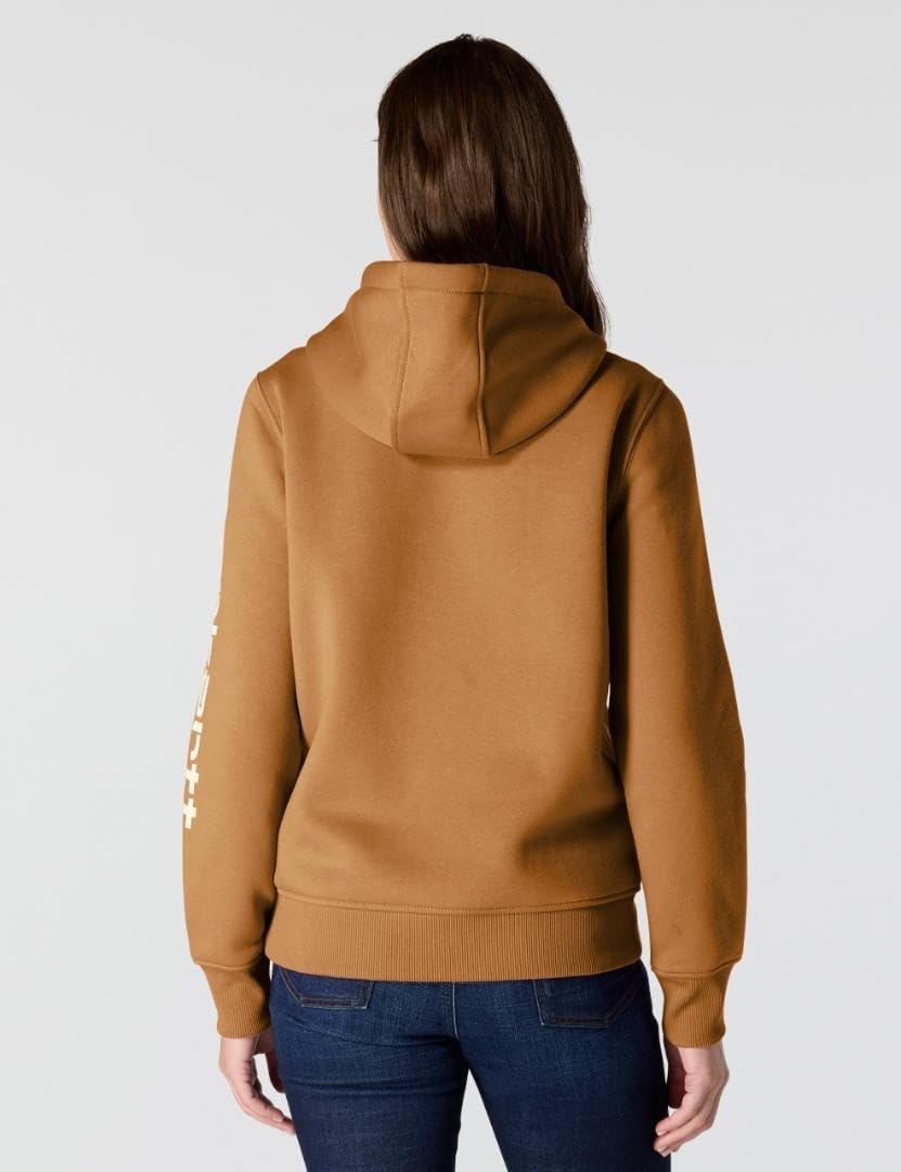 image:imageCarhartt Womens Iconic Clarksburg Logo SweatshirtCarhartt Brown