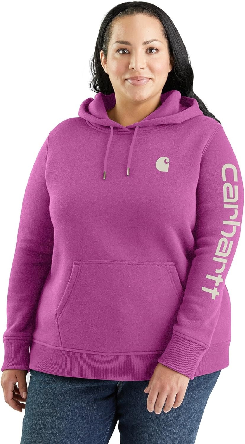 image:imageCarhartt Womens Iconic Clarksburg Logo SweatshirtCherry Bloom