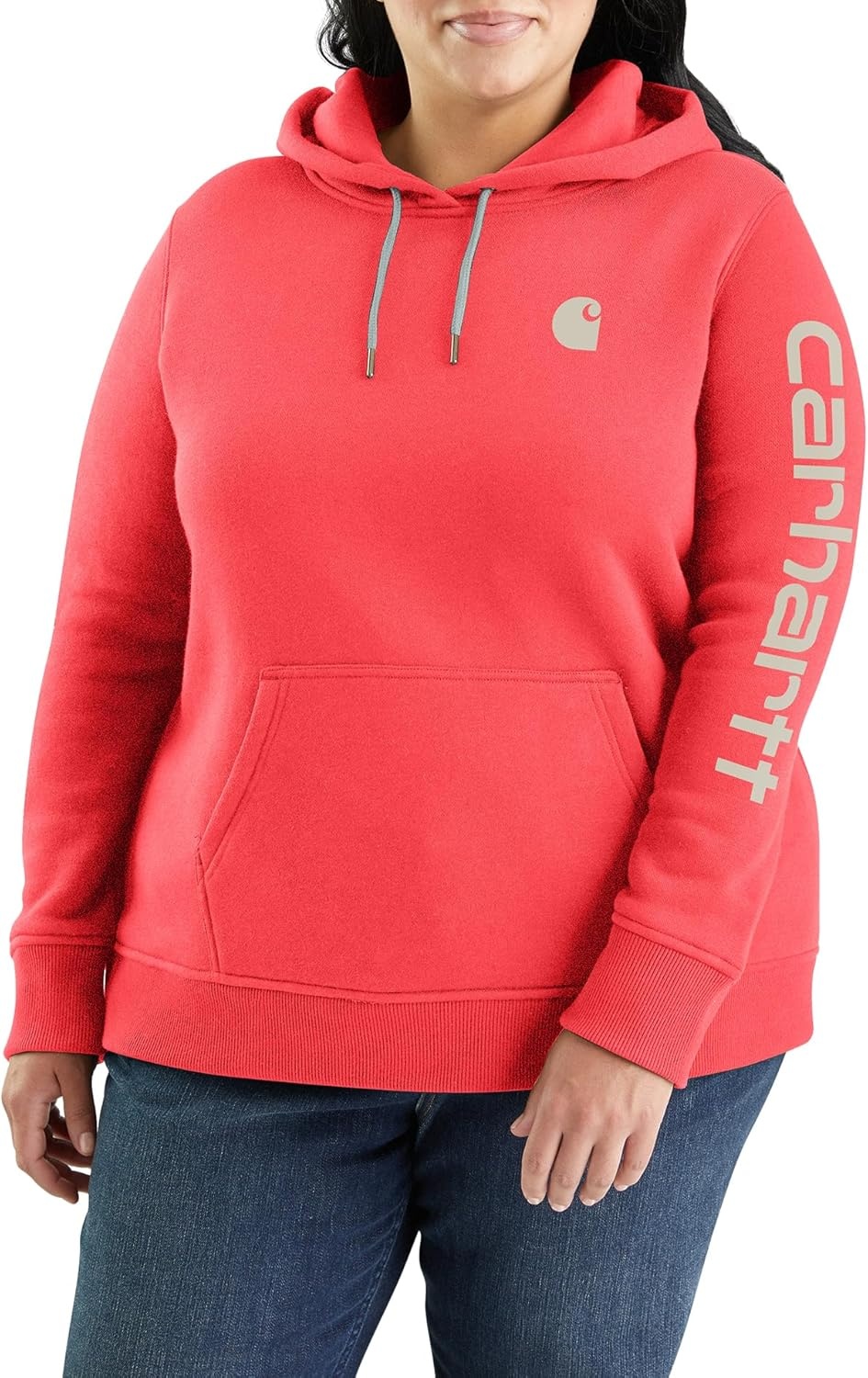 image:imageCarhartt Womens Iconic Clarksburg Logo SweatshirtCoral Glow