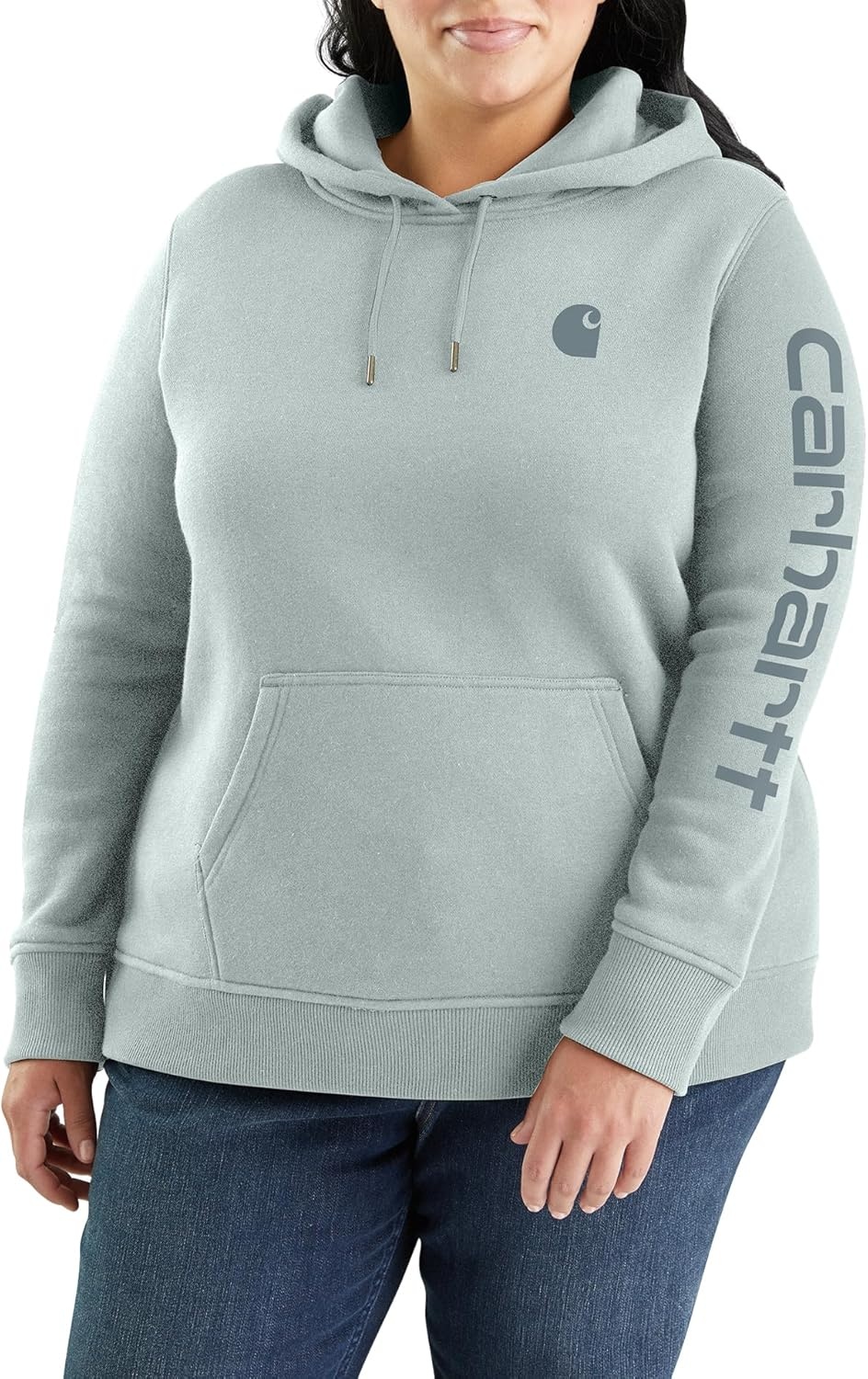 image:imageCarhartt Womens Iconic Clarksburg Logo SweatshirtDew Drop