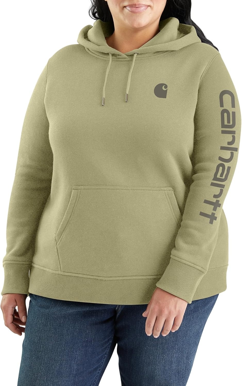image:imageCarhartt Womens Iconic Clarksburg Logo SweatshirtDried Clay