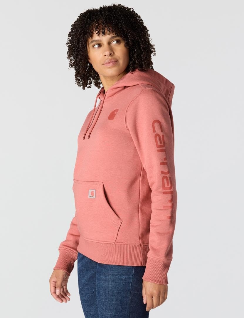 image:imageCarhartt Womens Iconic Clarksburg Logo SweatshirtDusty Cedar Heather