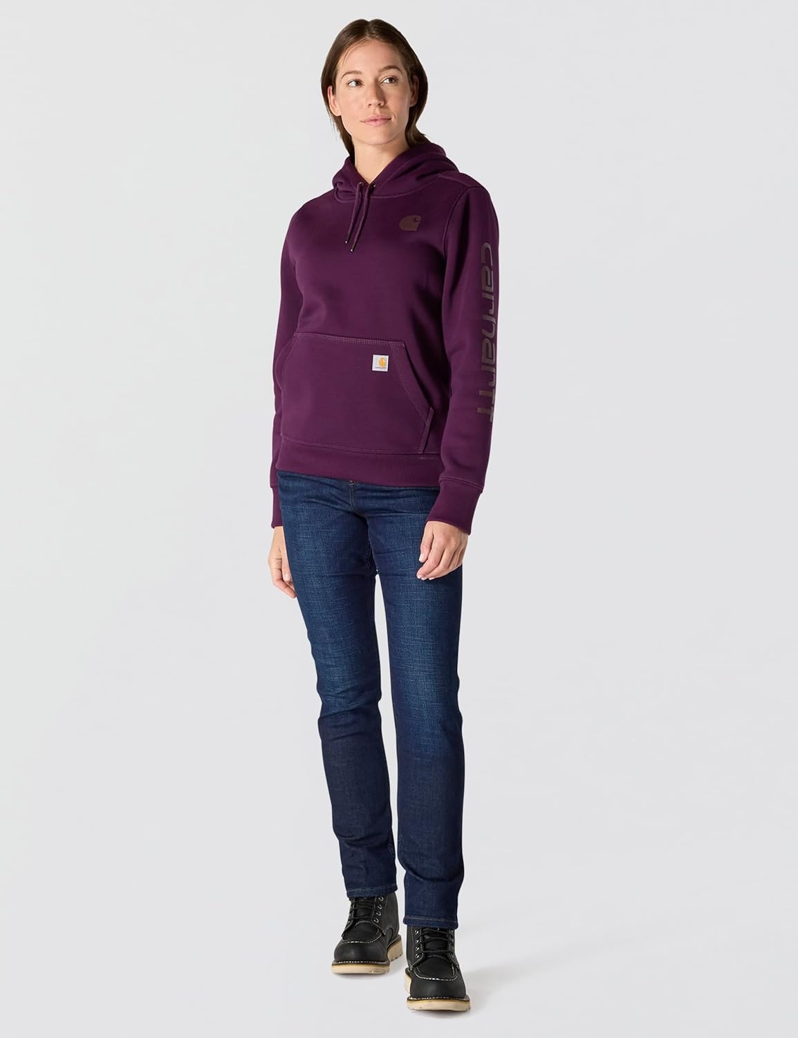image:imageCarhartt Womens Iconic Clarksburg Logo SweatshirtEggplant