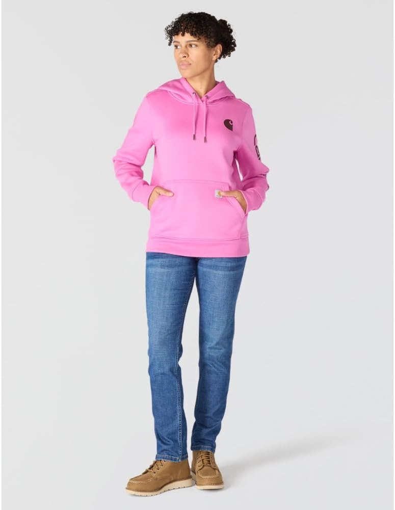 image:imageCarhartt Womens Iconic Clarksburg Logo SweatshirtElectric Fuchsia