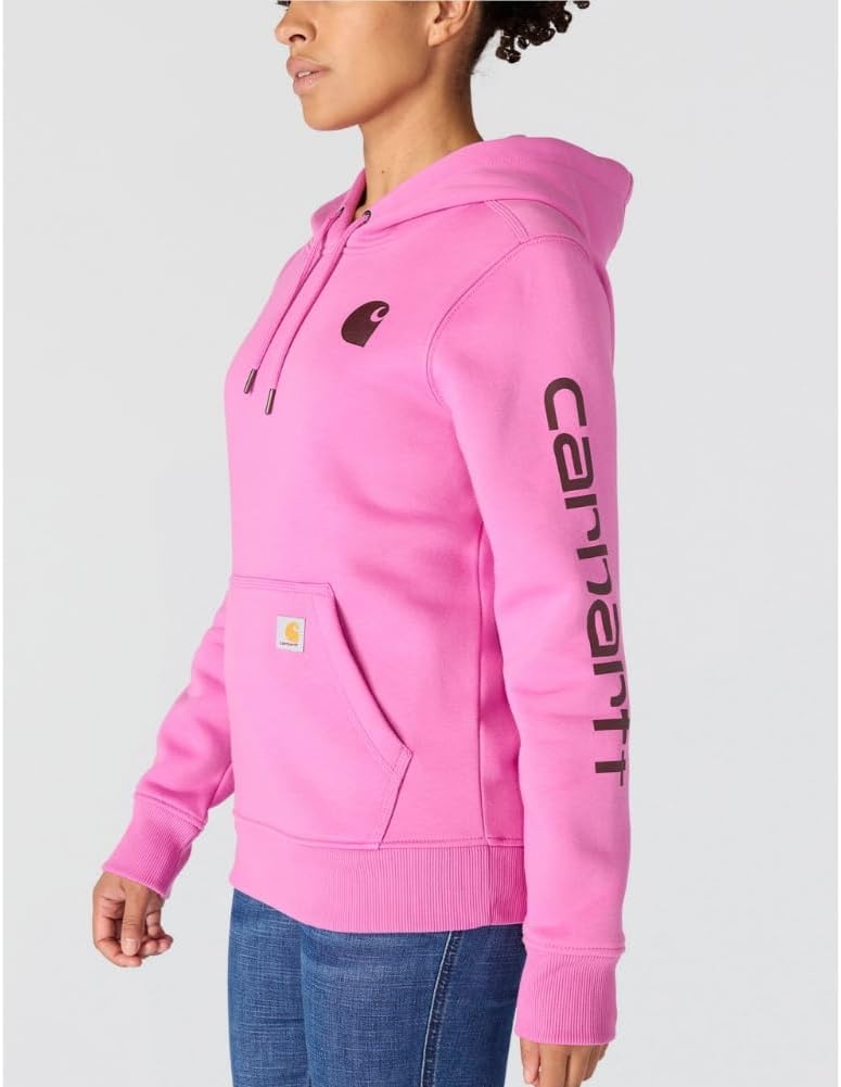 image:imageCarhartt Womens Iconic Clarksburg Logo SweatshirtElectric Fuchsia
