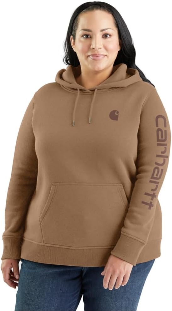 image:imageCarhartt Womens Iconic Clarksburg Logo SweatshirtFlaxseed