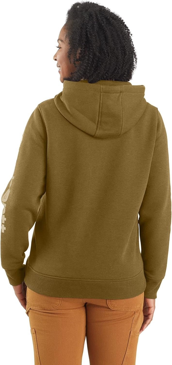 image:imageCarhartt Womens Iconic Clarksburg Logo SweatshirtGolden Grass Heather