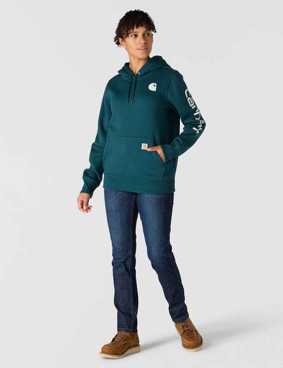 image:imageCarhartt Womens Iconic Clarksburg Logo SweatshirtGreenstone