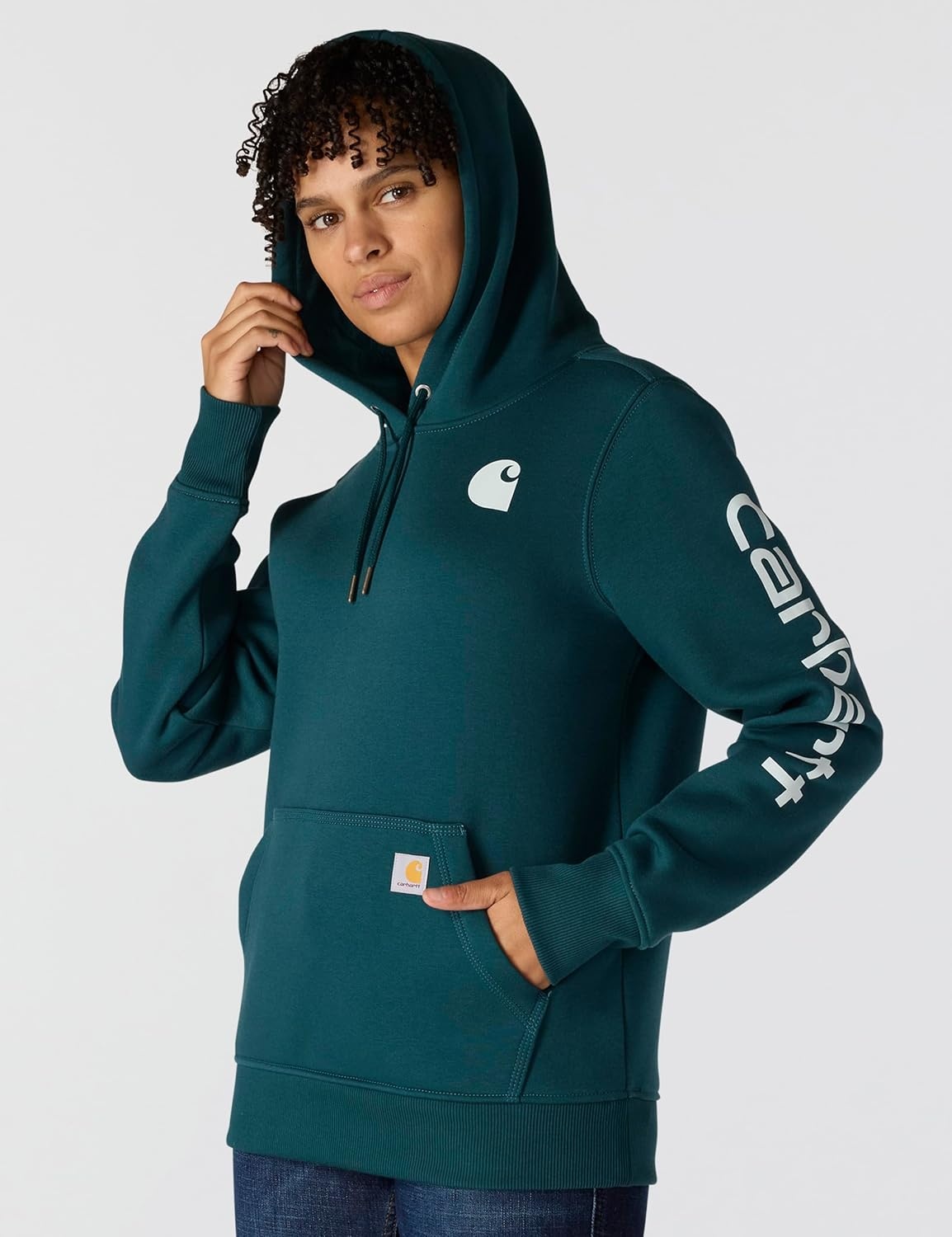 image:imageCarhartt Womens Iconic Clarksburg Logo SweatshirtGreenstone