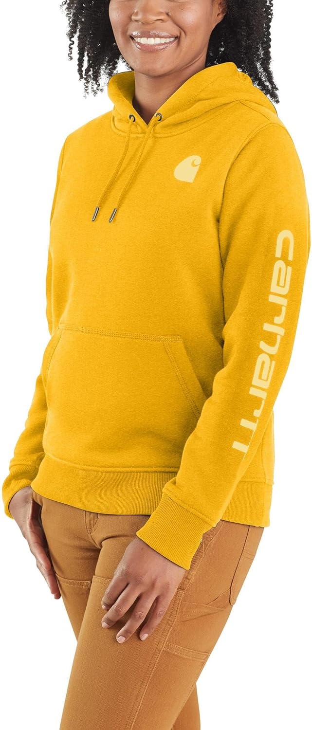 image:imageCarhartt Womens Iconic Clarksburg Logo SweatshirtHoneycomb Heather