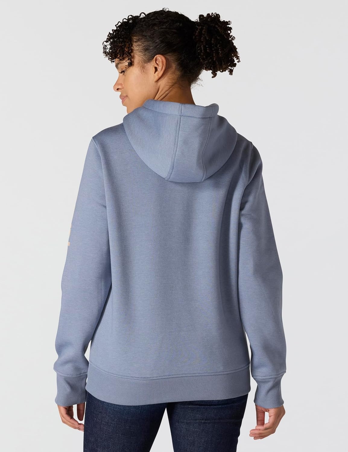 image:imageCarhartt Womens Iconic Clarksburg Logo SweatshirtLight Faded Navy HeatherLight Taupe Hea