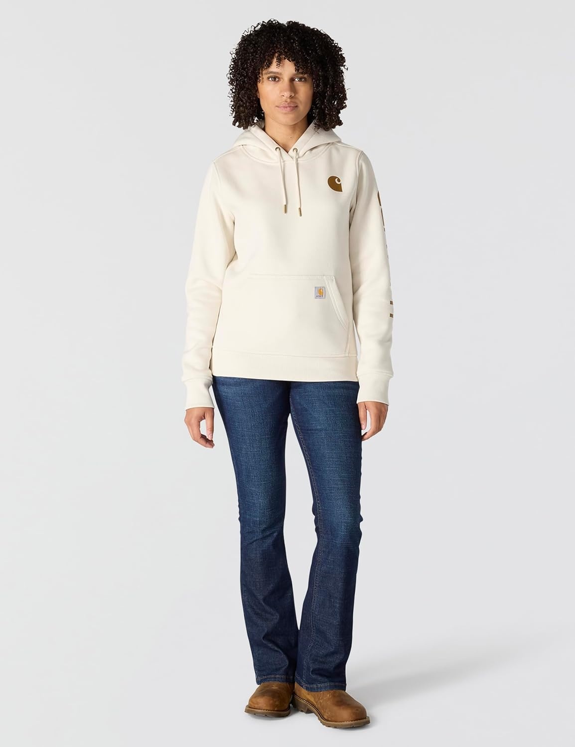 image:imageCarhartt Womens Iconic Clarksburg Logo SweatshirtMaltCarhartt Brown