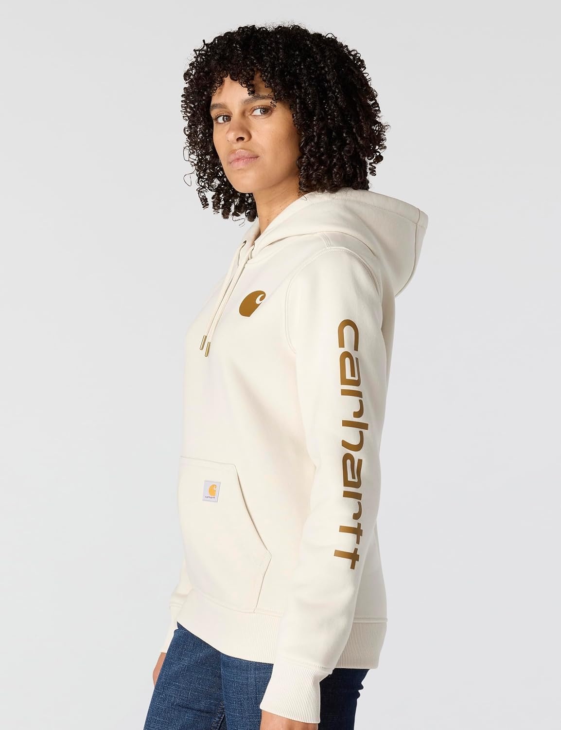 image:imageCarhartt Womens Iconic Clarksburg Logo SweatshirtMaltCarhartt Brown