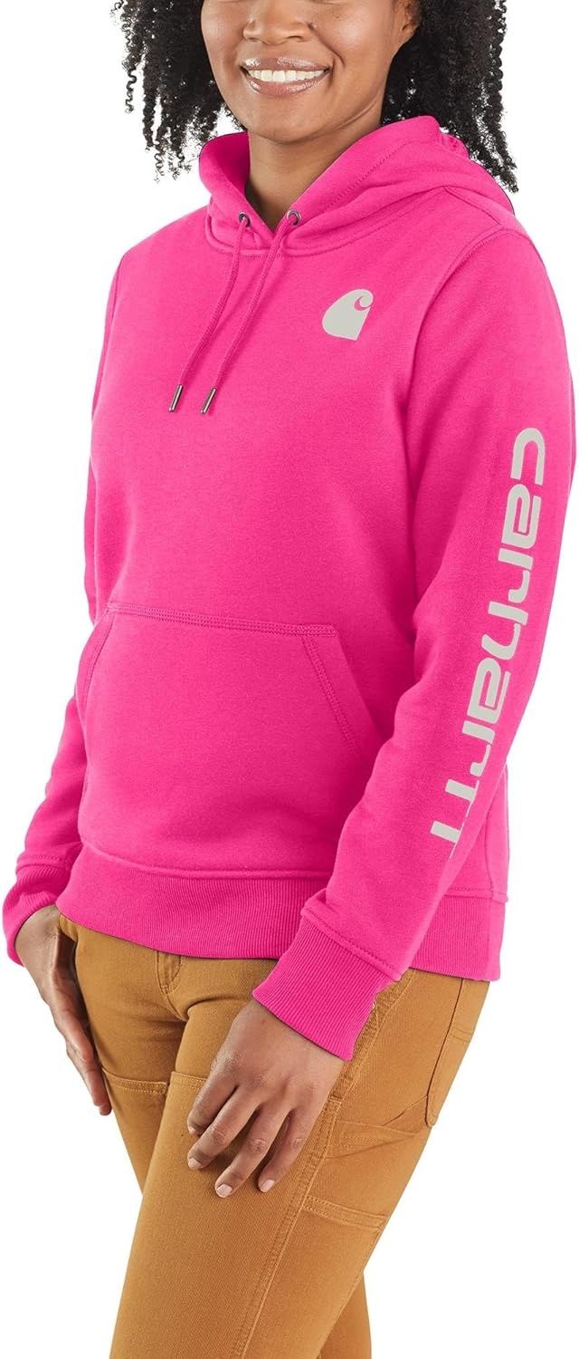 image:imageCarhartt Womens Iconic Clarksburg Logo SweatshirtPink Glow