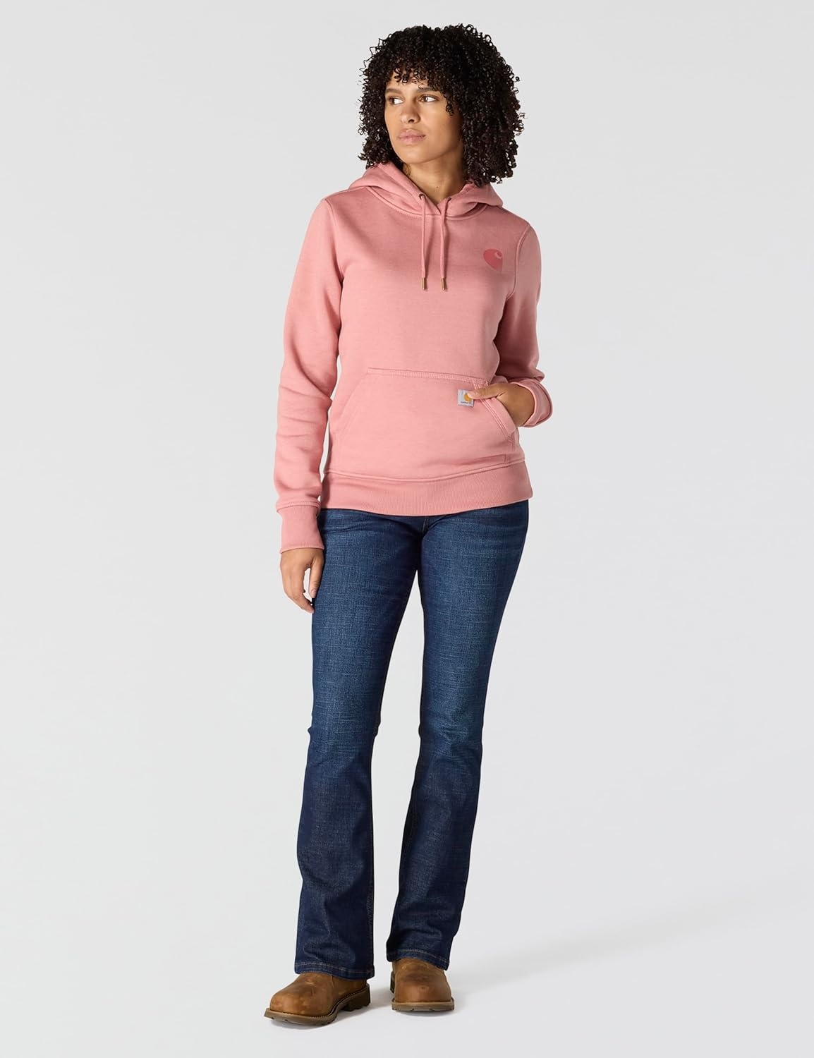 image:imageCarhartt Womens Iconic Clarksburg Logo SweatshirtRose Tint Heather
