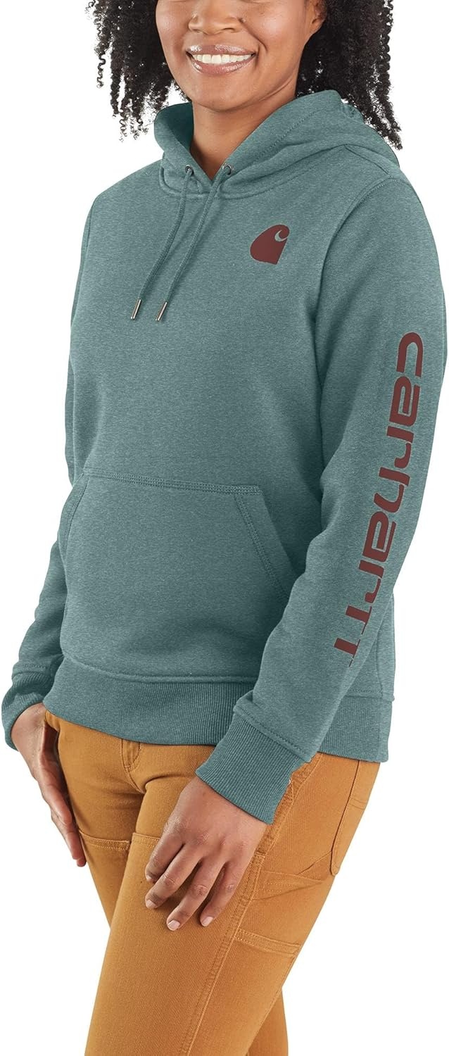 image:imageCarhartt Womens Iconic Clarksburg Logo SweatshirtSea Pine Heather