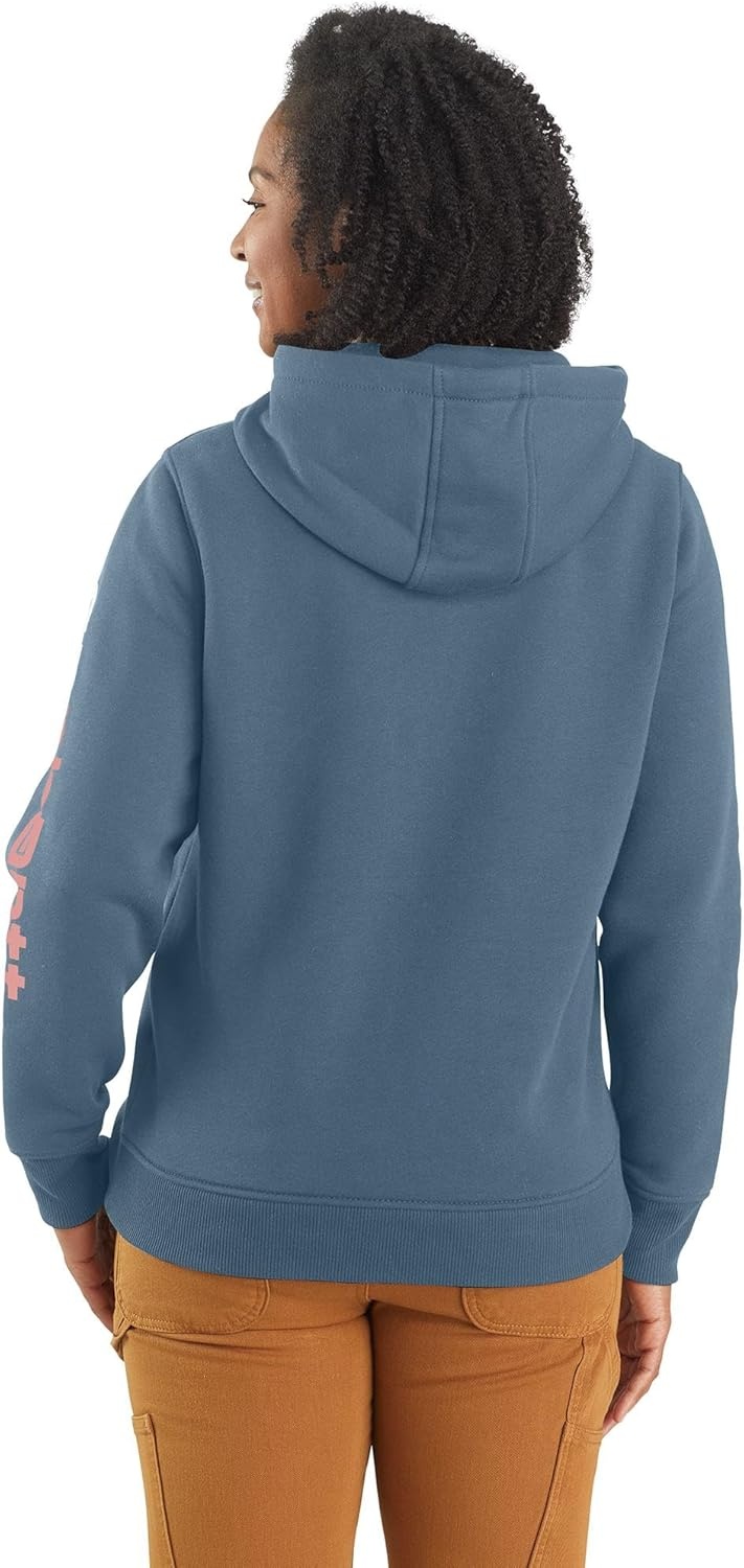 image:imageCarhartt Womens Iconic Clarksburg Logo SweatshirtThundercloud Heather