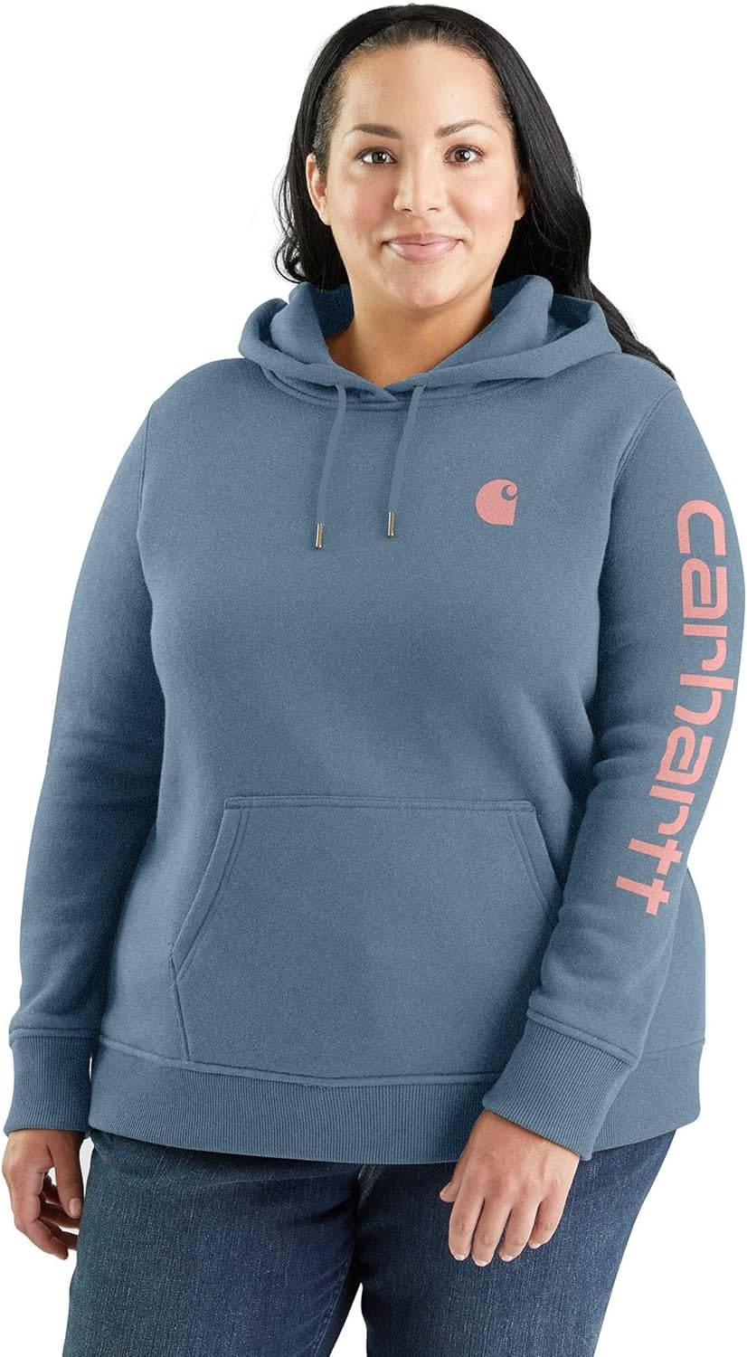 image:imageCarhartt Womens Iconic Clarksburg Logo SweatshirtThundercloud Heather