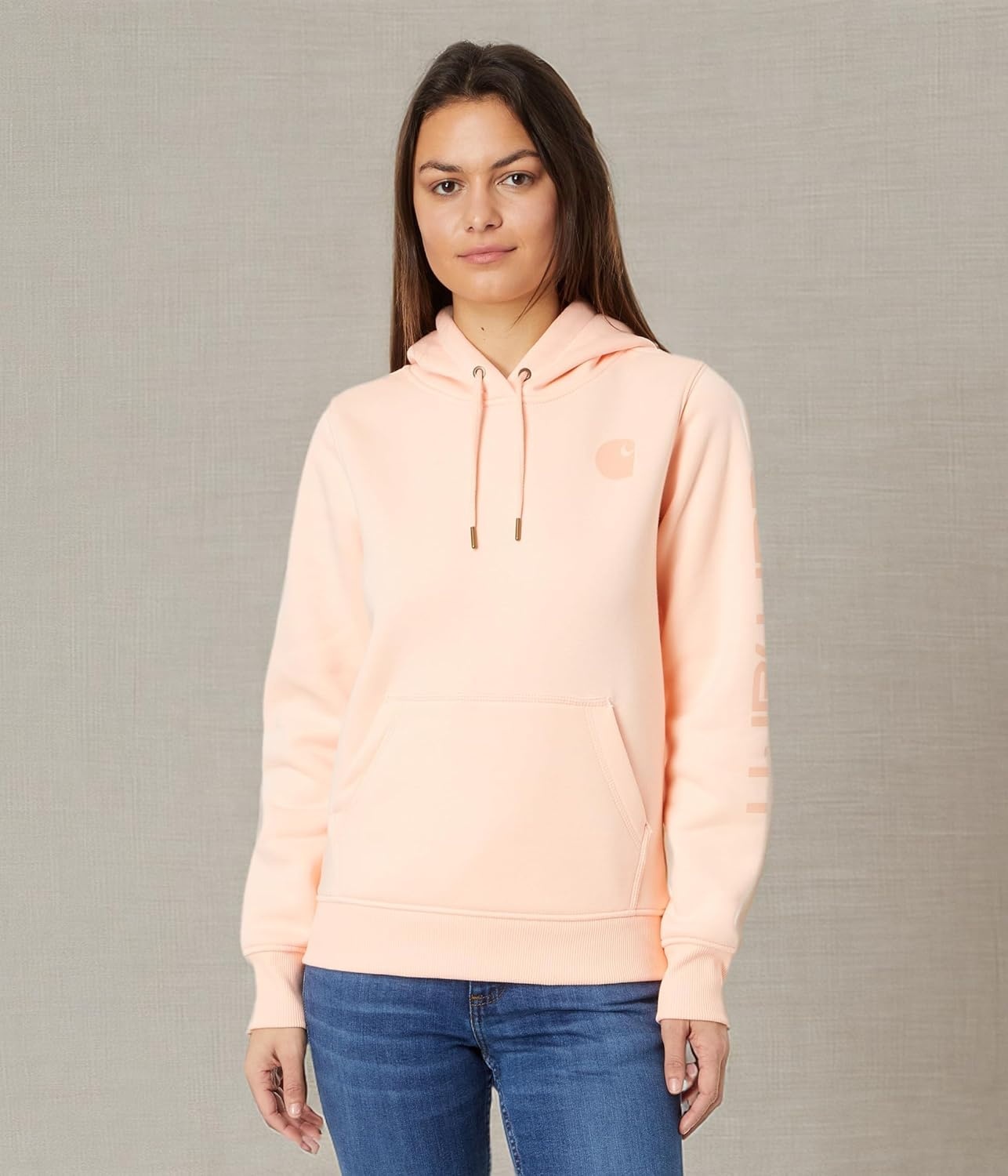 image:imageCarhartt Womens Iconic Clarksburg Logo SweatshirtTropical Peach