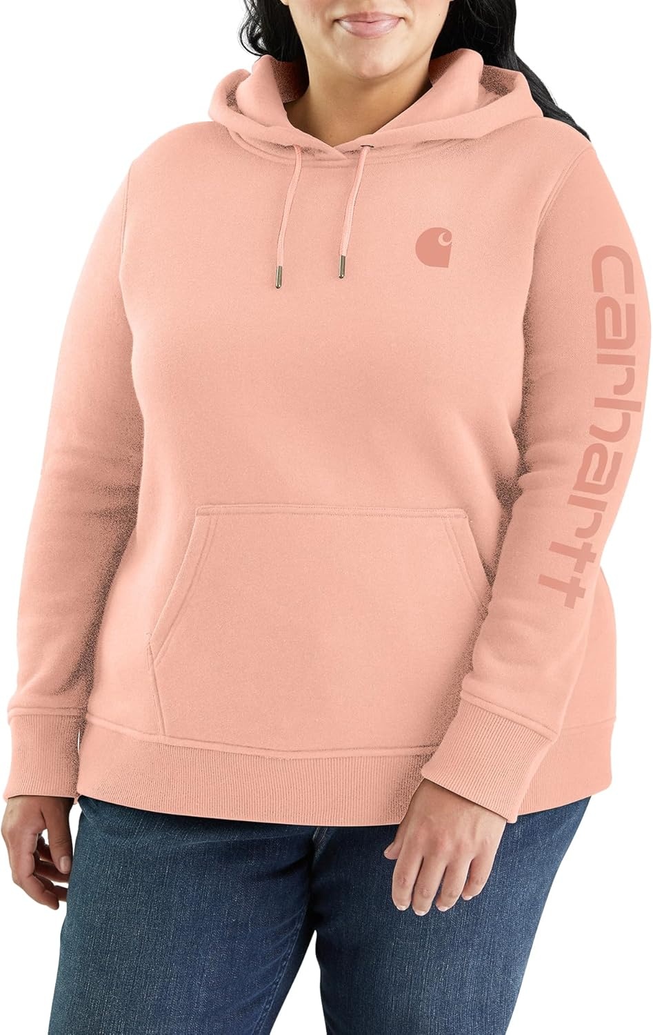 image:imageCarhartt Womens Iconic Clarksburg Logo SweatshirtTropical Peach