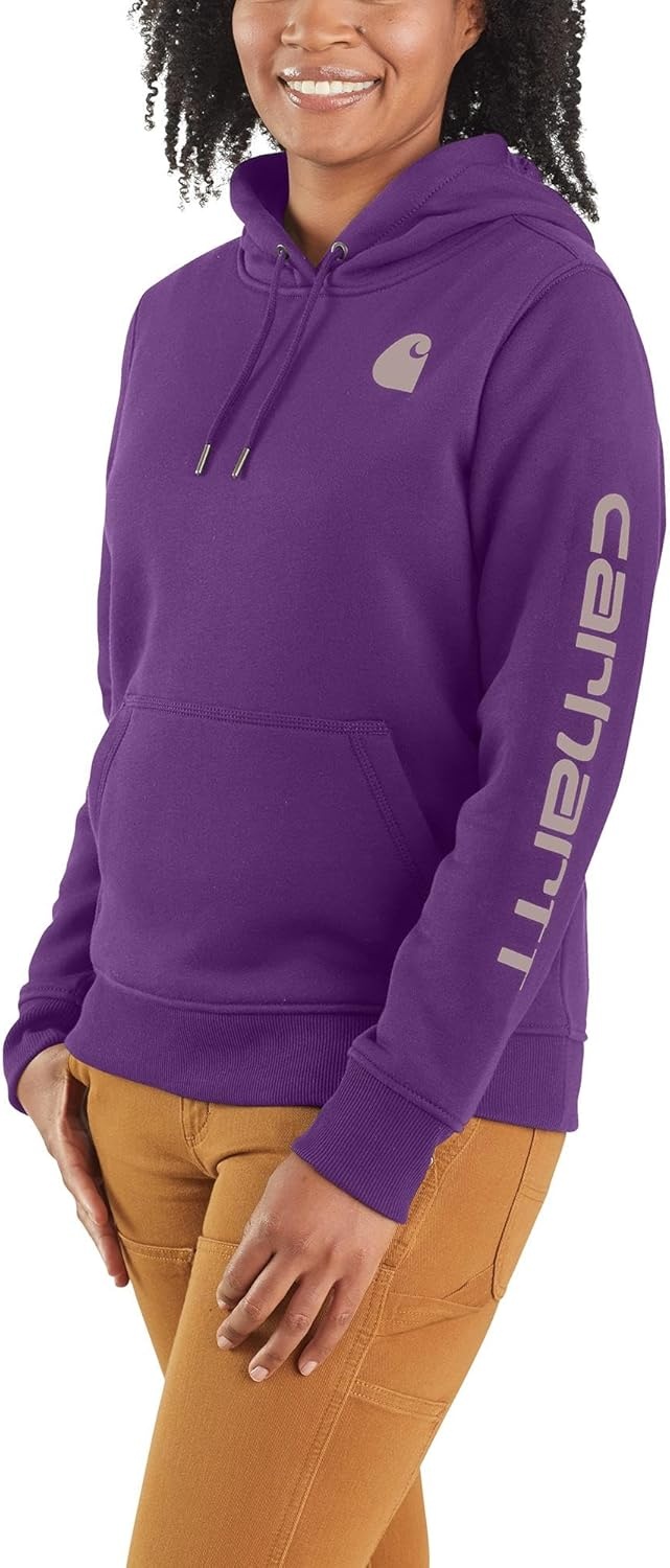 image:imageCarhartt Womens Iconic Clarksburg Logo SweatshirtTrue Purple