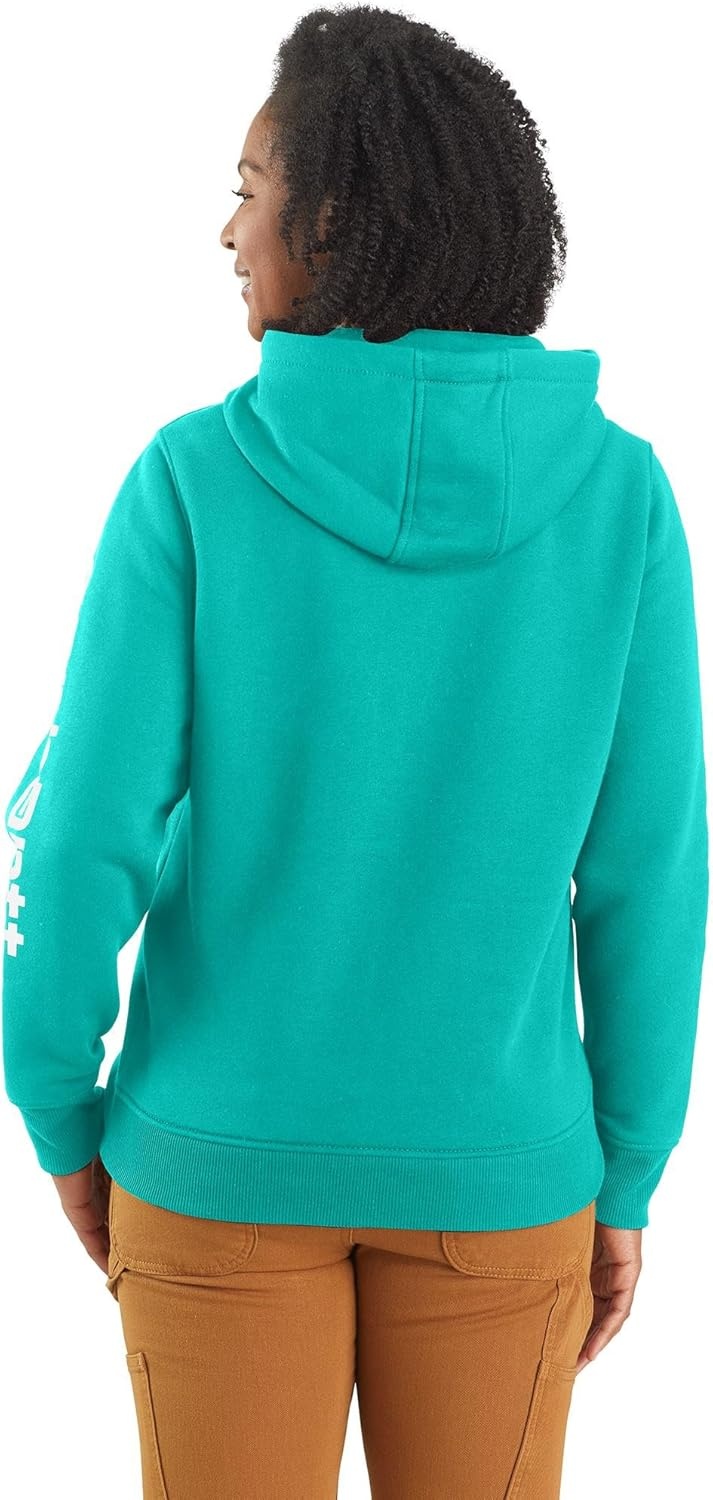 image:imageCarhartt Womens Iconic Clarksburg Logo SweatshirtVintage Aqua