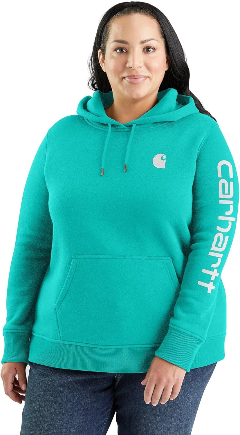 image:imageCarhartt Womens Iconic Clarksburg Logo SweatshirtVintage Aqua