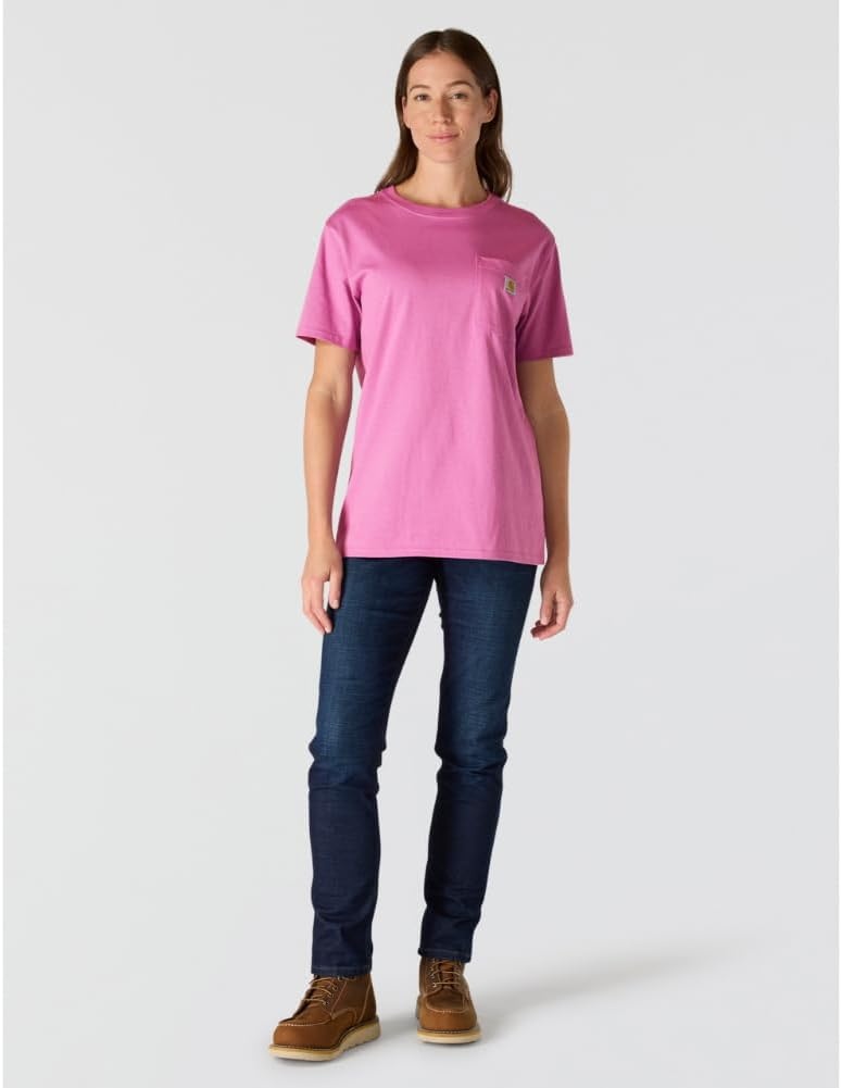 image:imageCarhartt Womens Iconic WK87 Pocket TShirtElectric Fuchsia