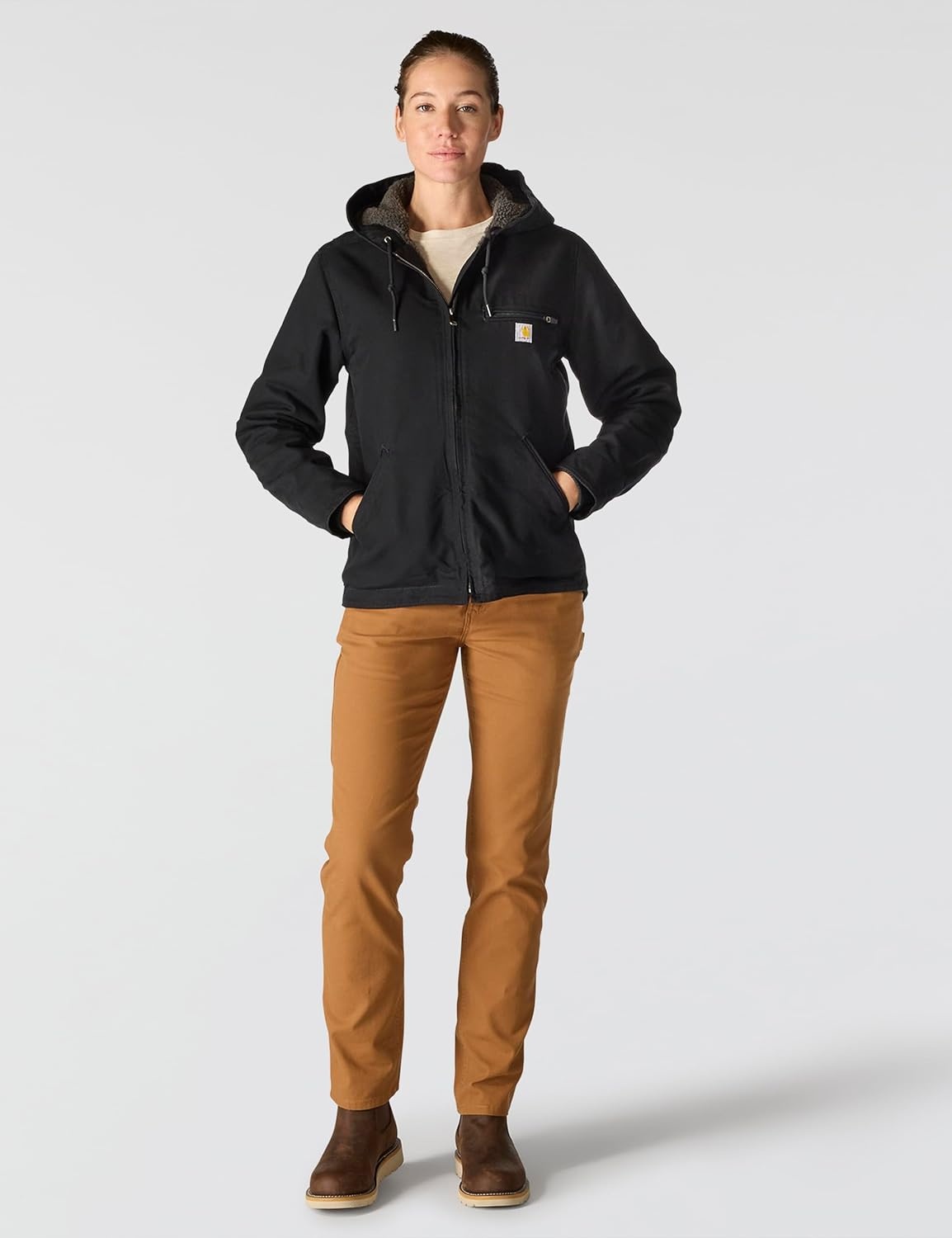 image:imageCarhartt Womens Iconic Washed Duck Sierra JacketBlack