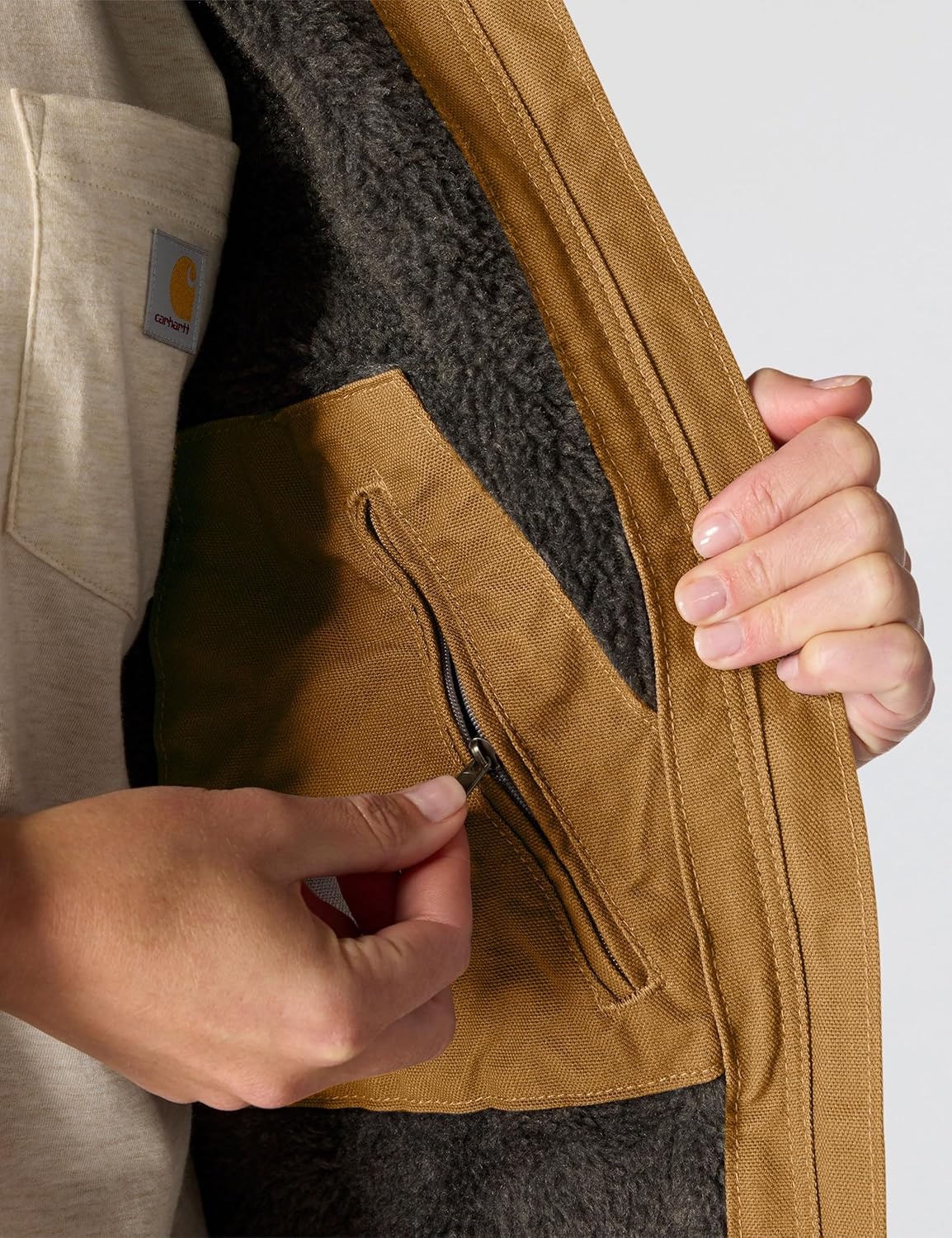 image:imageCarhartt Womens Iconic Washed Duck Sierra JacketCarhartt Brown