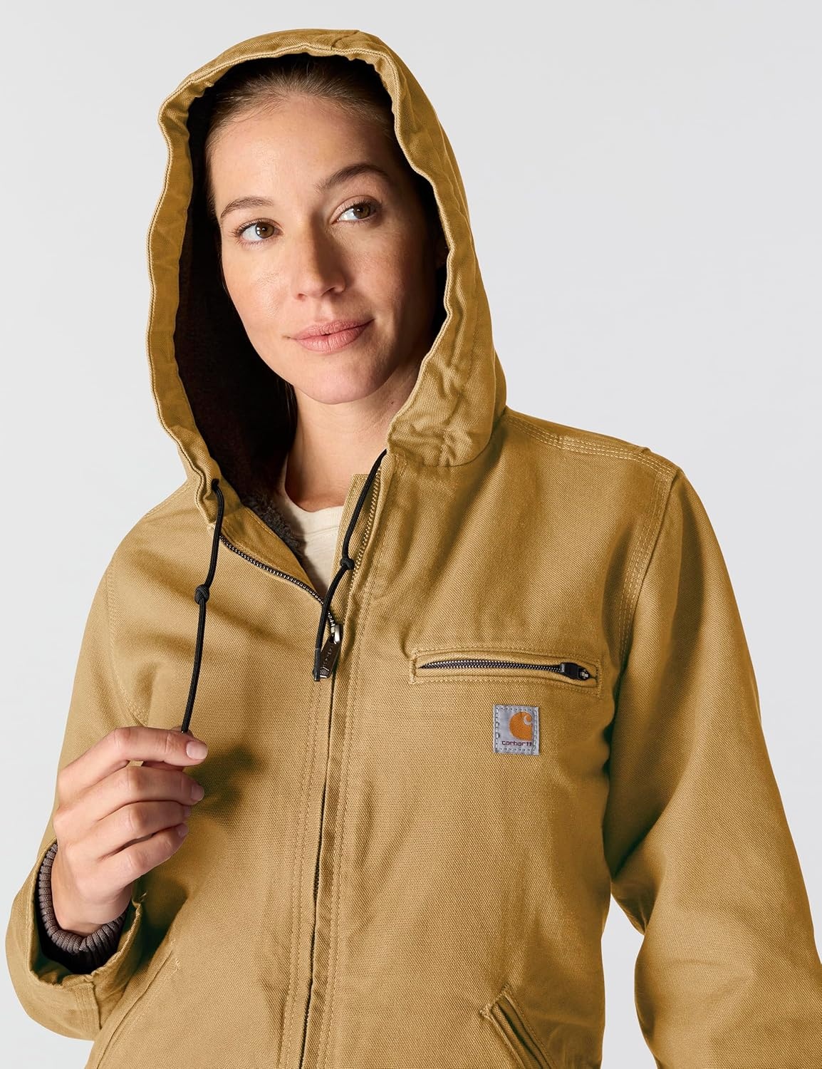 image:imageCarhartt Womens Iconic Washed Duck Sierra JacketCarhartt Brown