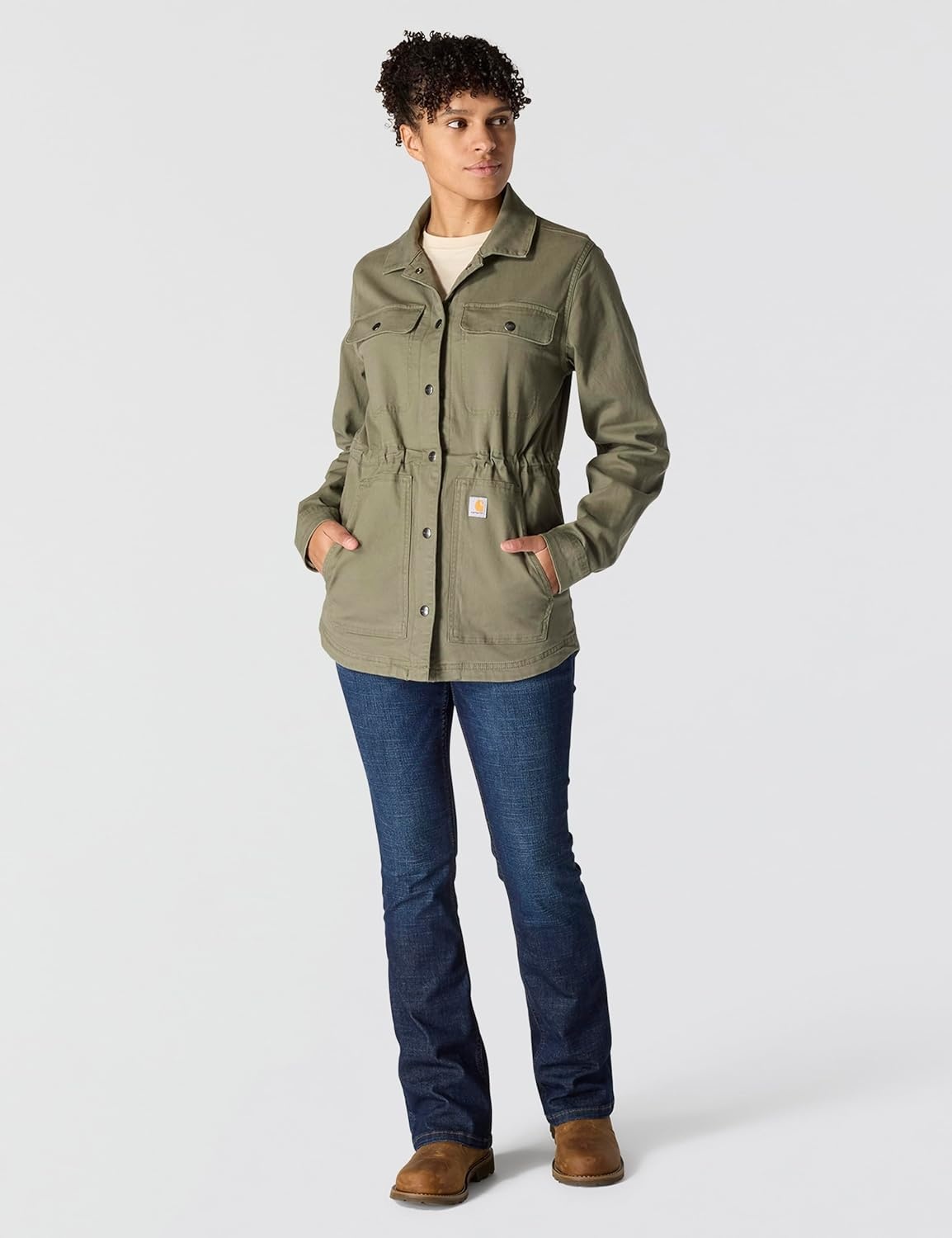 image:imageCarhartt Womens TENCEL Fiber Series Canvas CoatDusty Olive