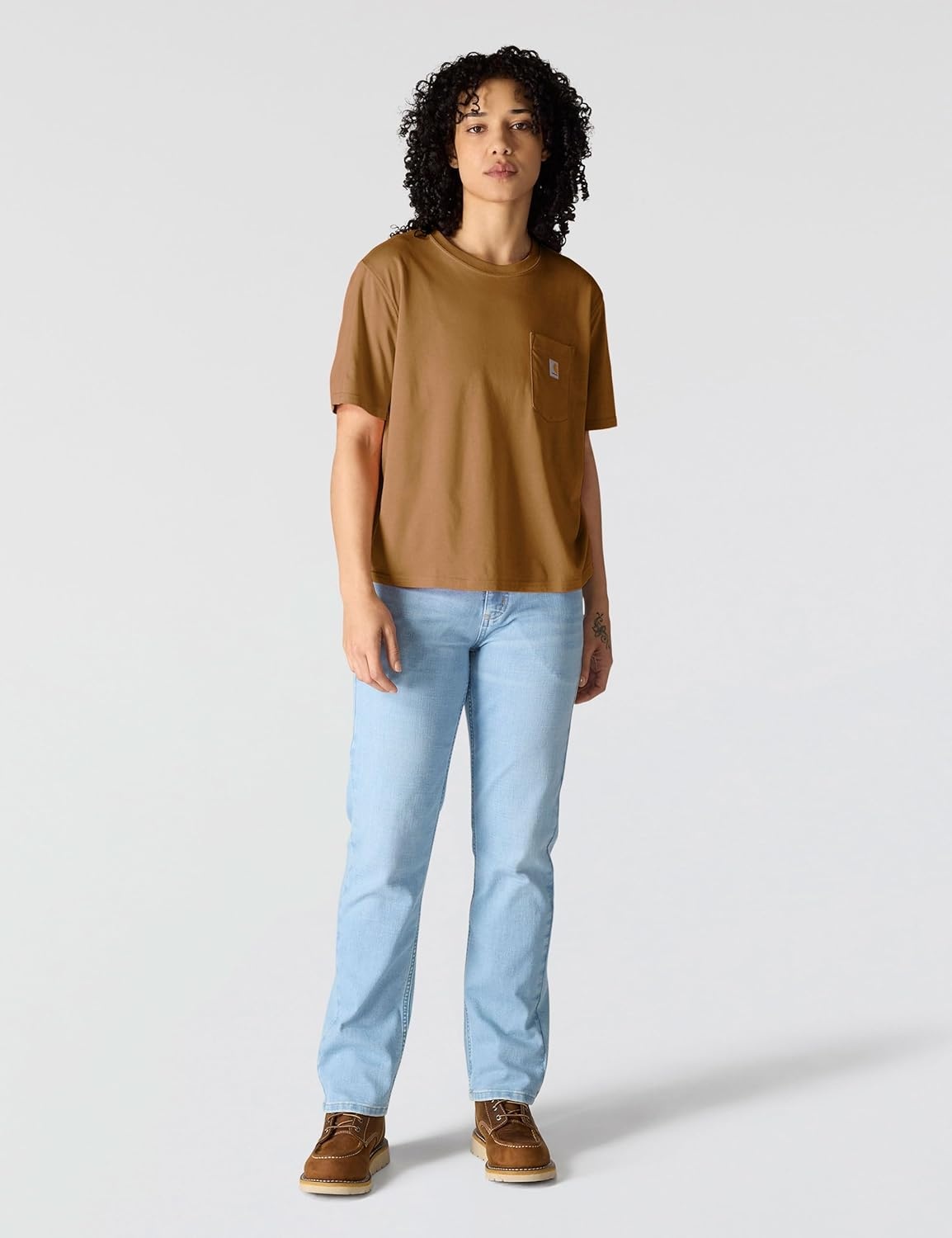 image:imageCarhartt Womens Tencel Fiber Series Loose TShirtCarhartt Brown