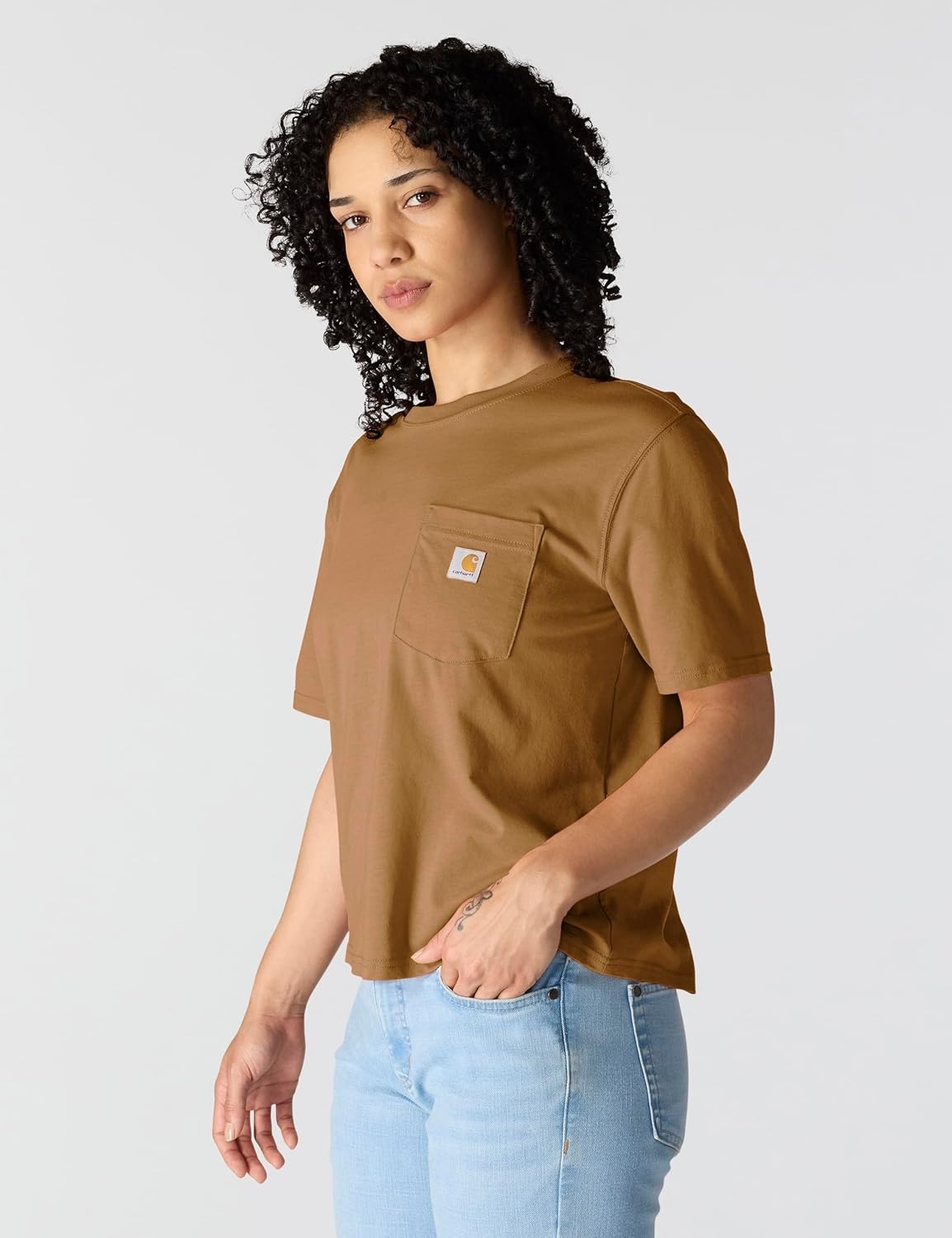 image:imageCarhartt Womens Tencel Fiber Series Loose TShirtCarhartt Brown