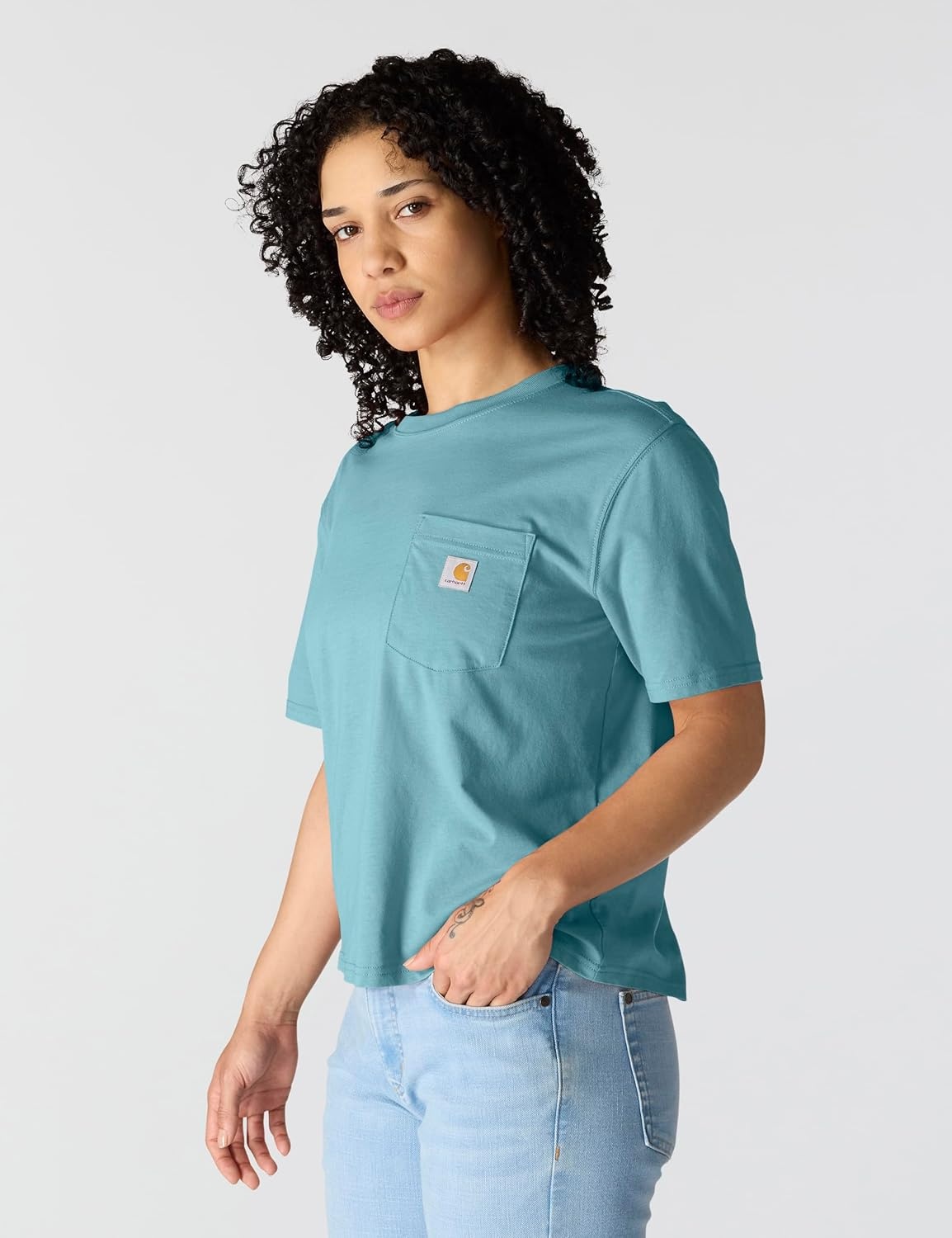 image:imageCarhartt Womens Tencel Fiber Series Loose TShirtDusted Aqua