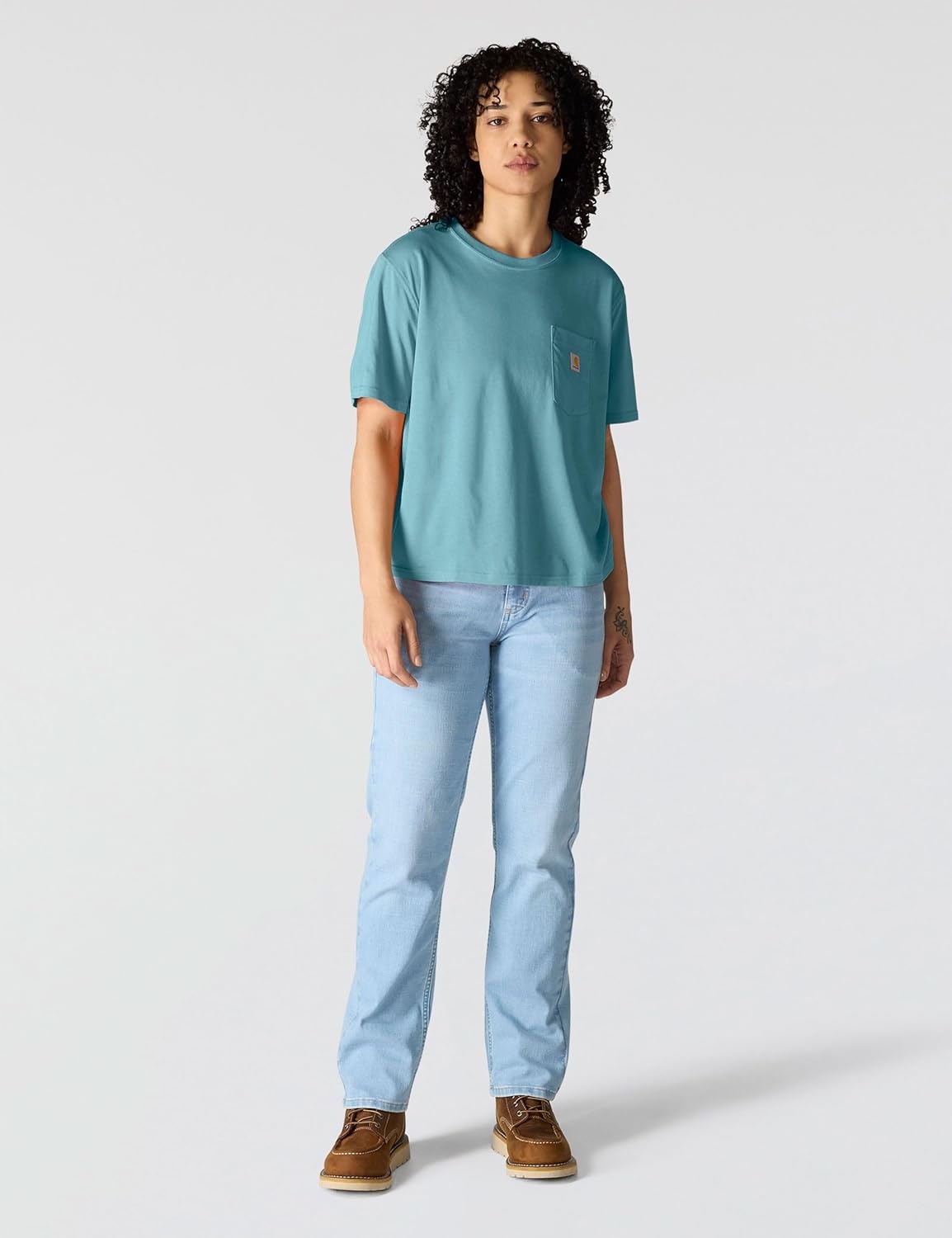 image:imageCarhartt Womens Tencel Fiber Series Loose TShirtDusted Aqua