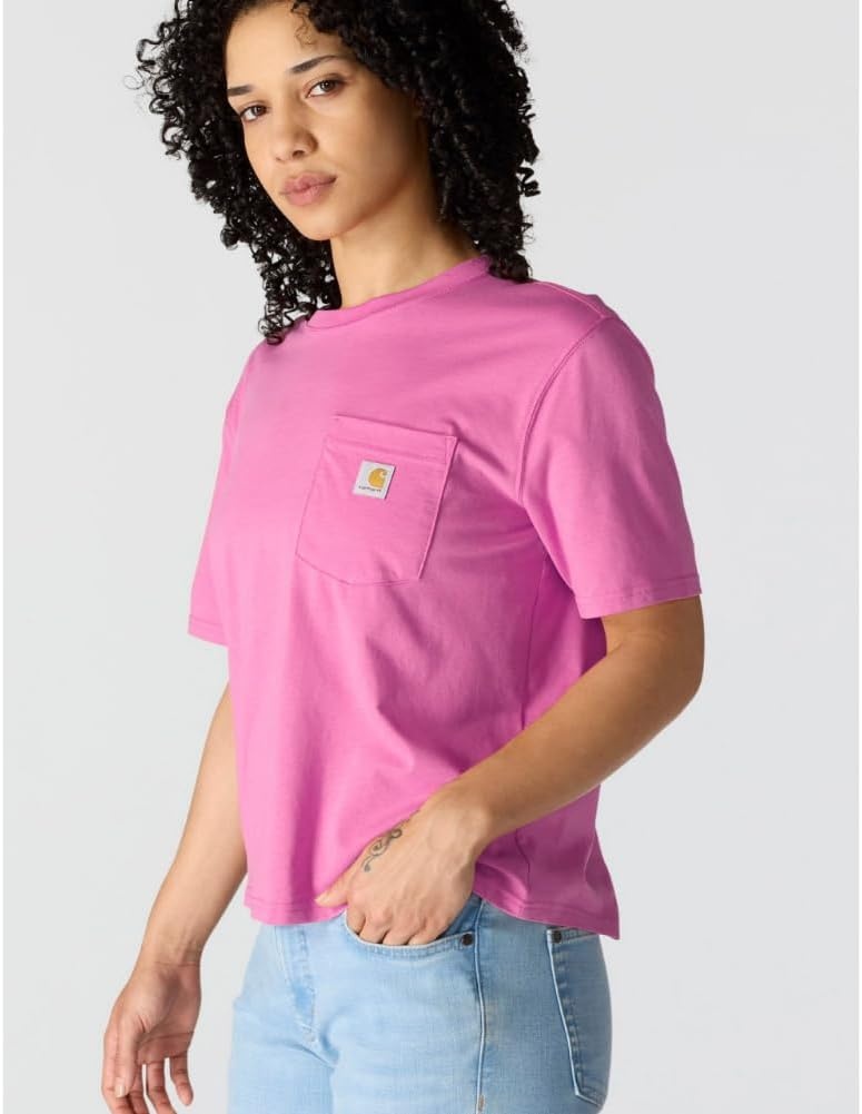 image:imageCarhartt Womens Tencel Fiber Series Loose TShirtElectric Fuchsia