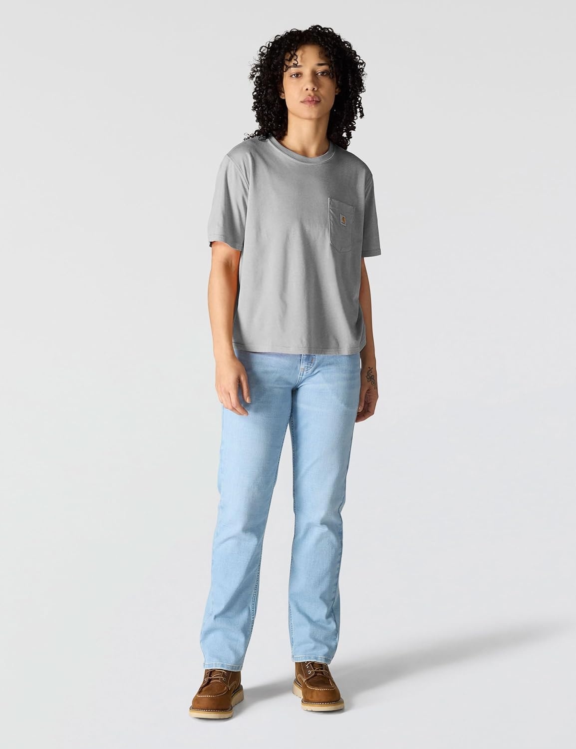 image:imageCarhartt Womens Tencel Fiber Series Loose TShirtHeather Gray
