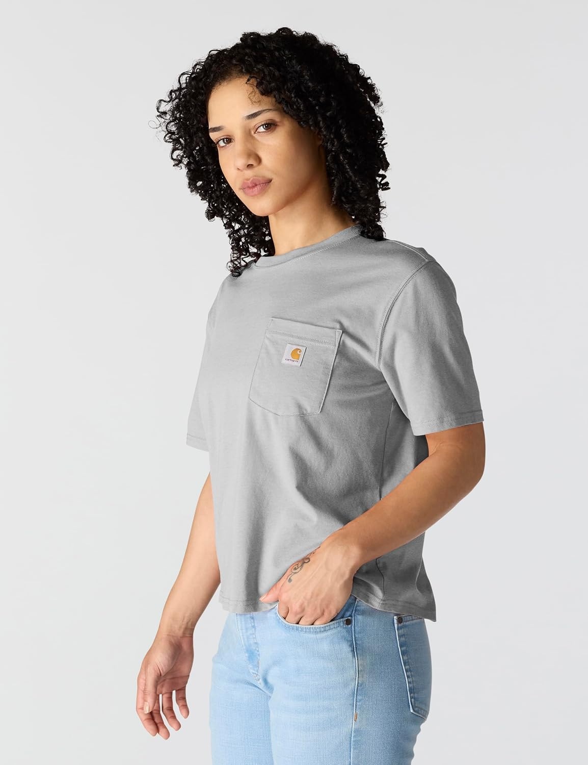 image:imageCarhartt Womens Tencel Fiber Series Loose TShirtHeather Gray