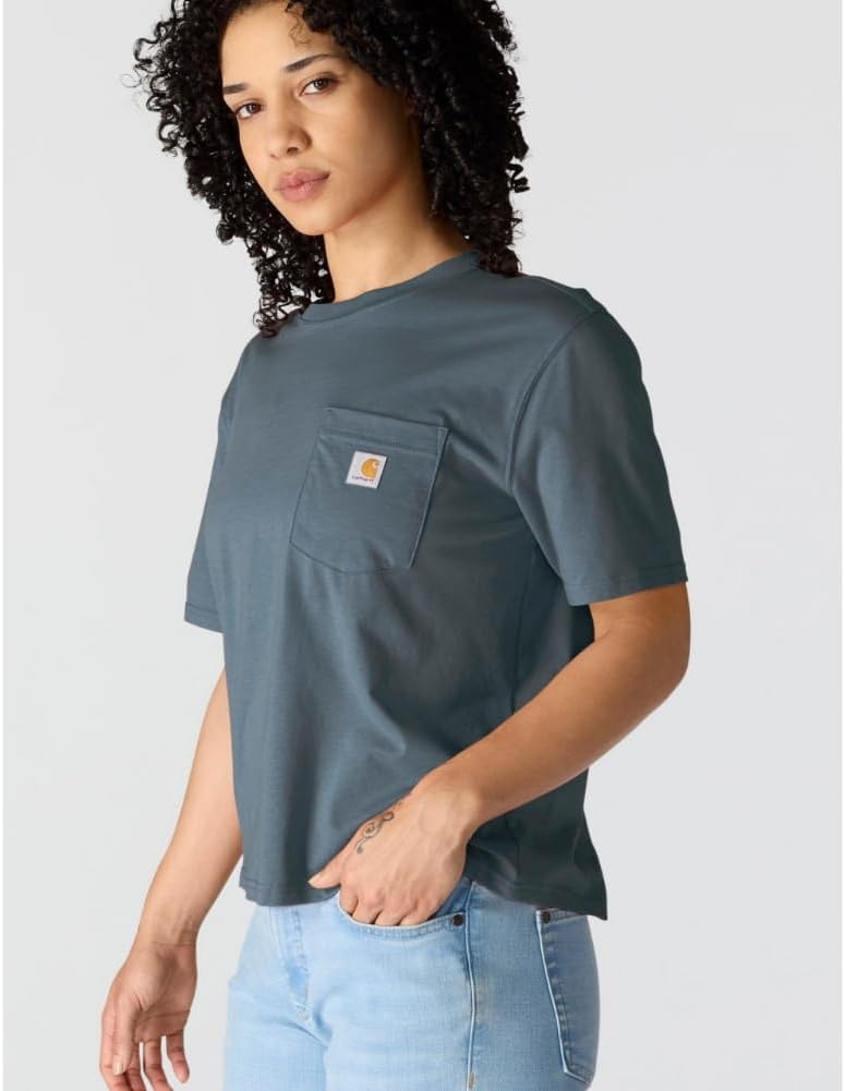 image:imageCarhartt Womens Tencel Fiber Series Loose TShirtIron Blue
