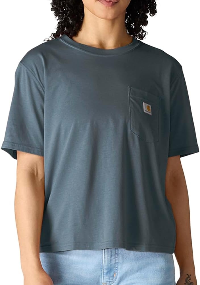 image:imageCarhartt Womens Tencel Fiber Series Loose TShirtIron Blue