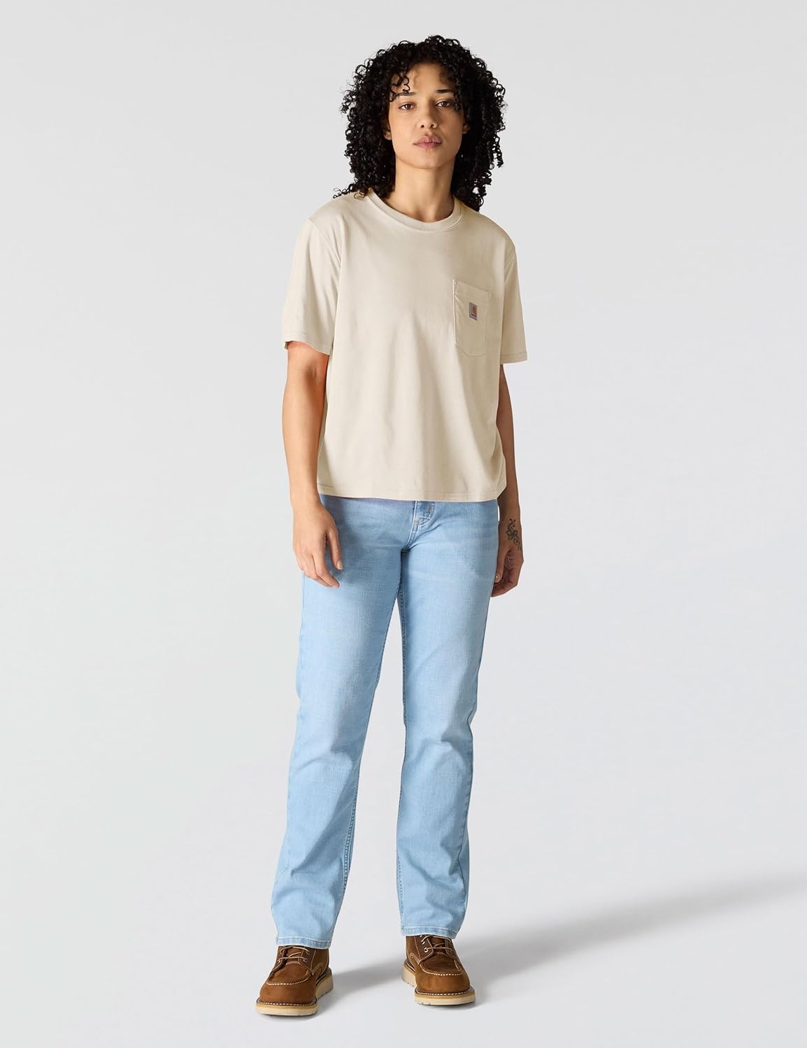image:imageCarhartt Womens Tencel Fiber Series Loose TShirtOat Milk Heather