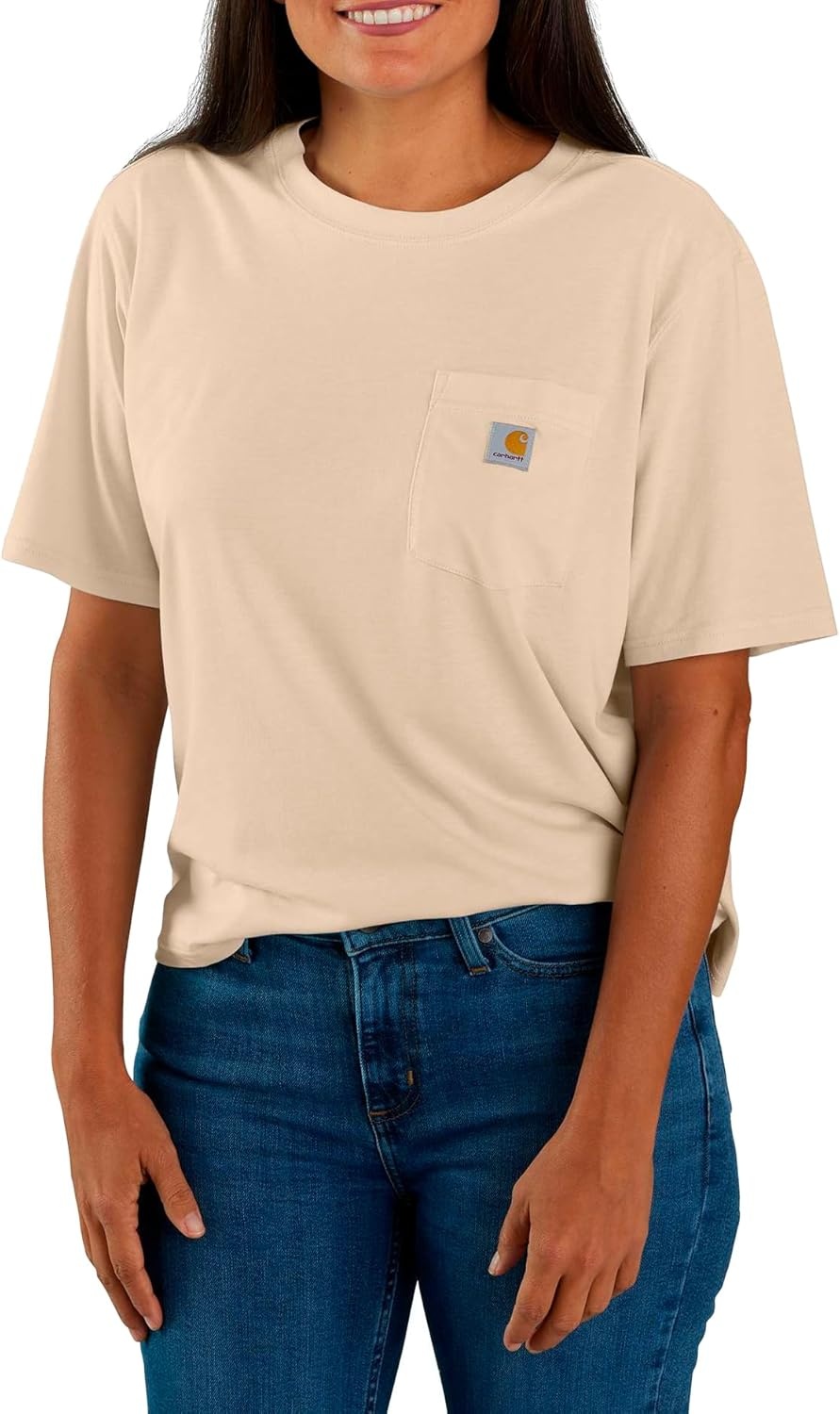 image:imageCarhartt Womens Tencel Fiber Series Loose TShirtStone Ash