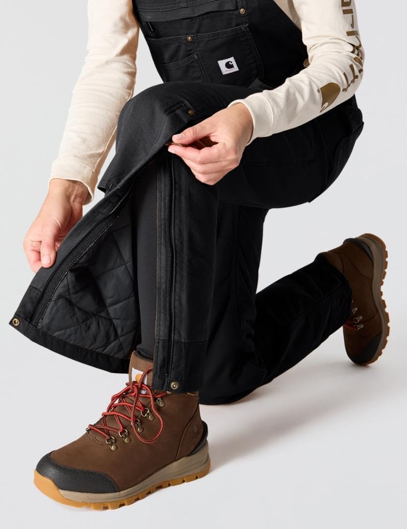image:imageCarhartt Womens Washed Duck Insulated Bib OverallBlack